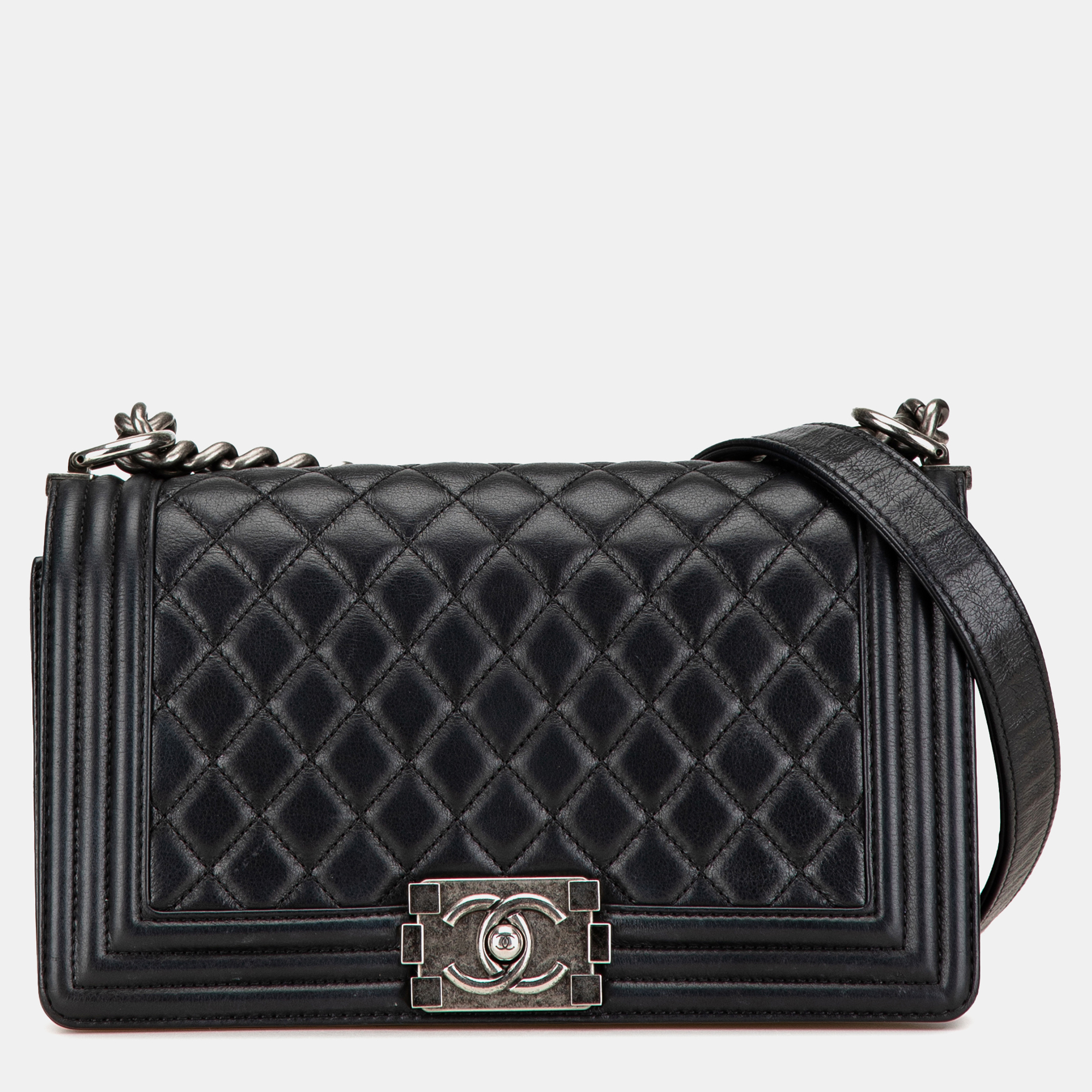 

Chanel Black Medium Lambskin Boy Flap