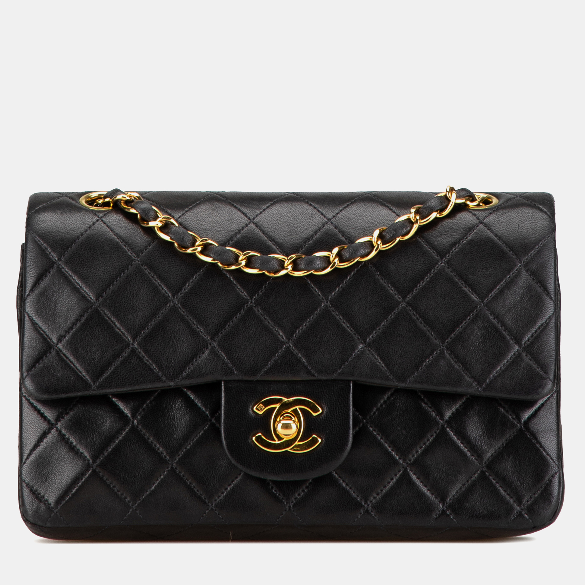 

Chanel Black Small Classic Lambskin Double Flap