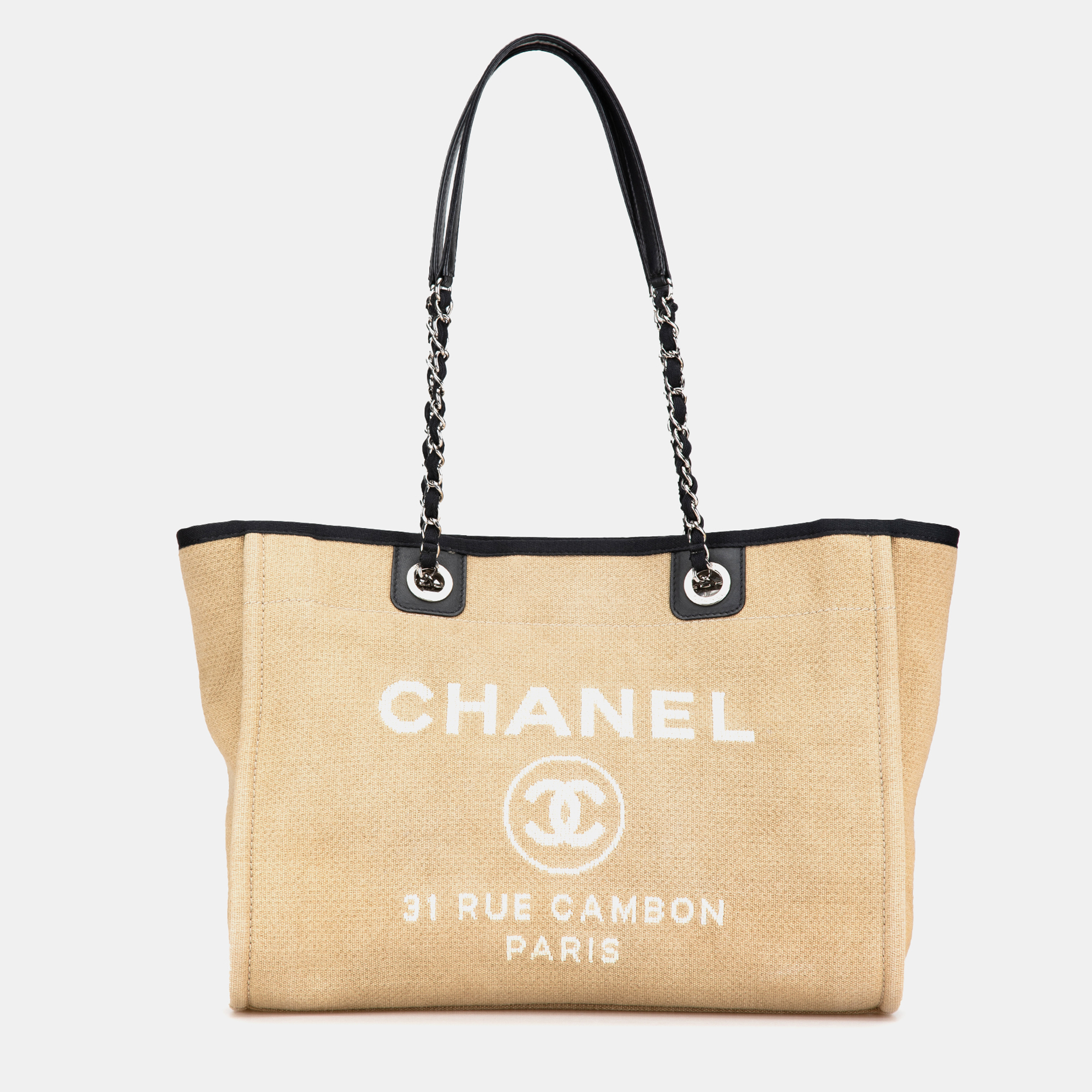 

Chanel Beige Canvas Small Deauville Tote