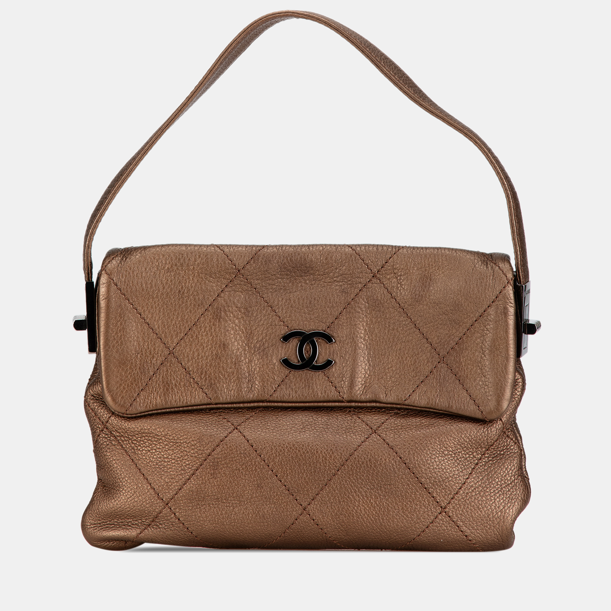 

Chanel Brown CC Quilted Calfskin Mademoiselle Flap