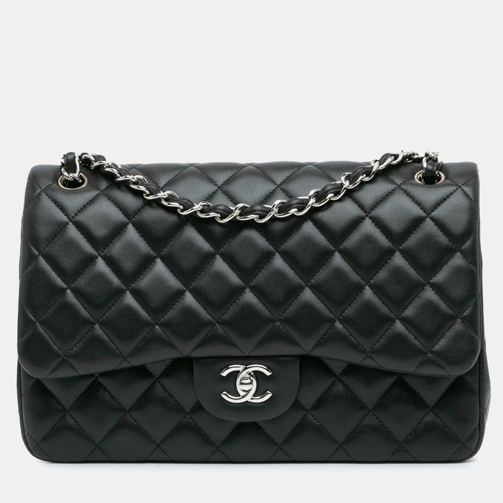 

Chanel Black Jumbo Classic Lambskin Double Flap