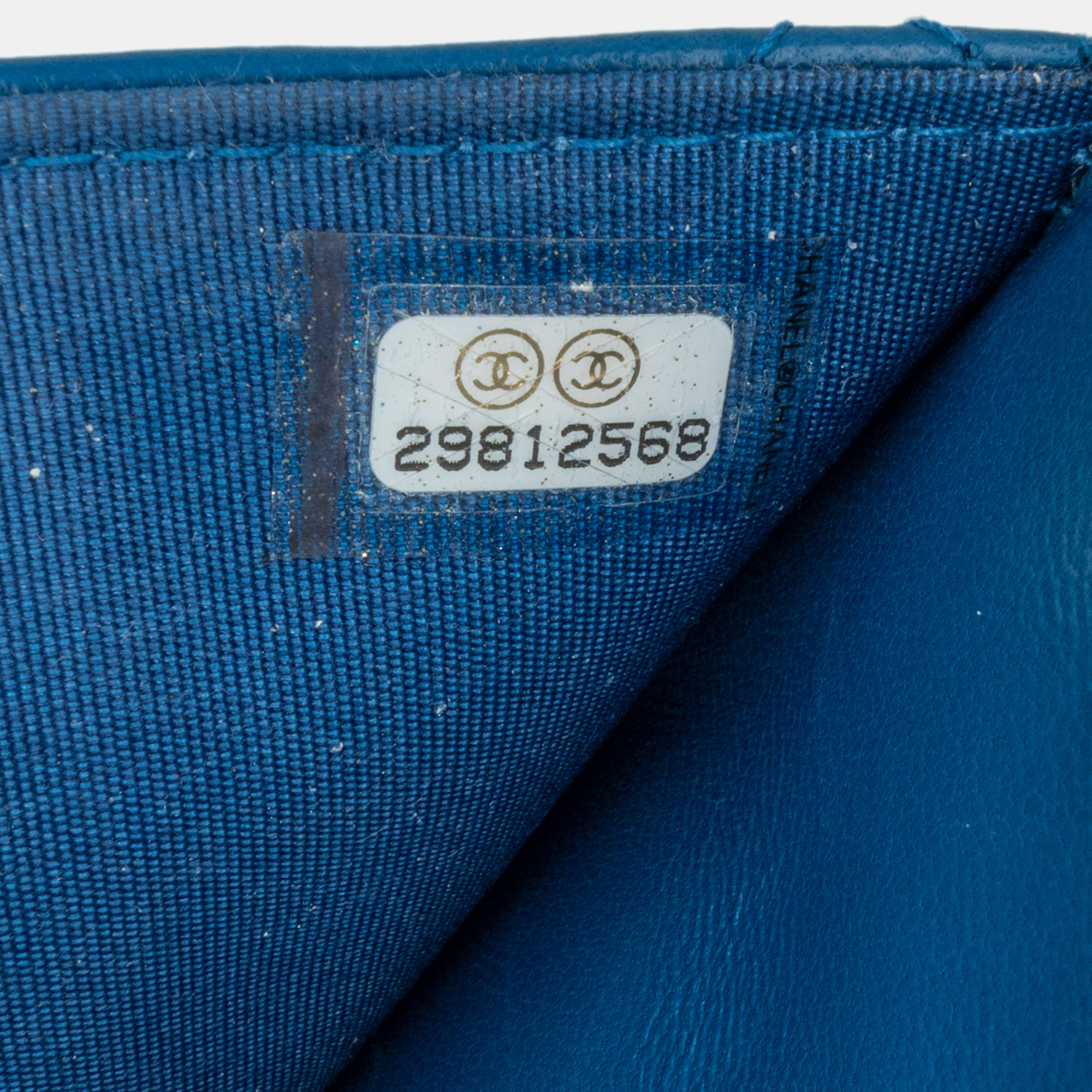 Chanel Blue Lambskin Pearl Crush Wallet On Chain 