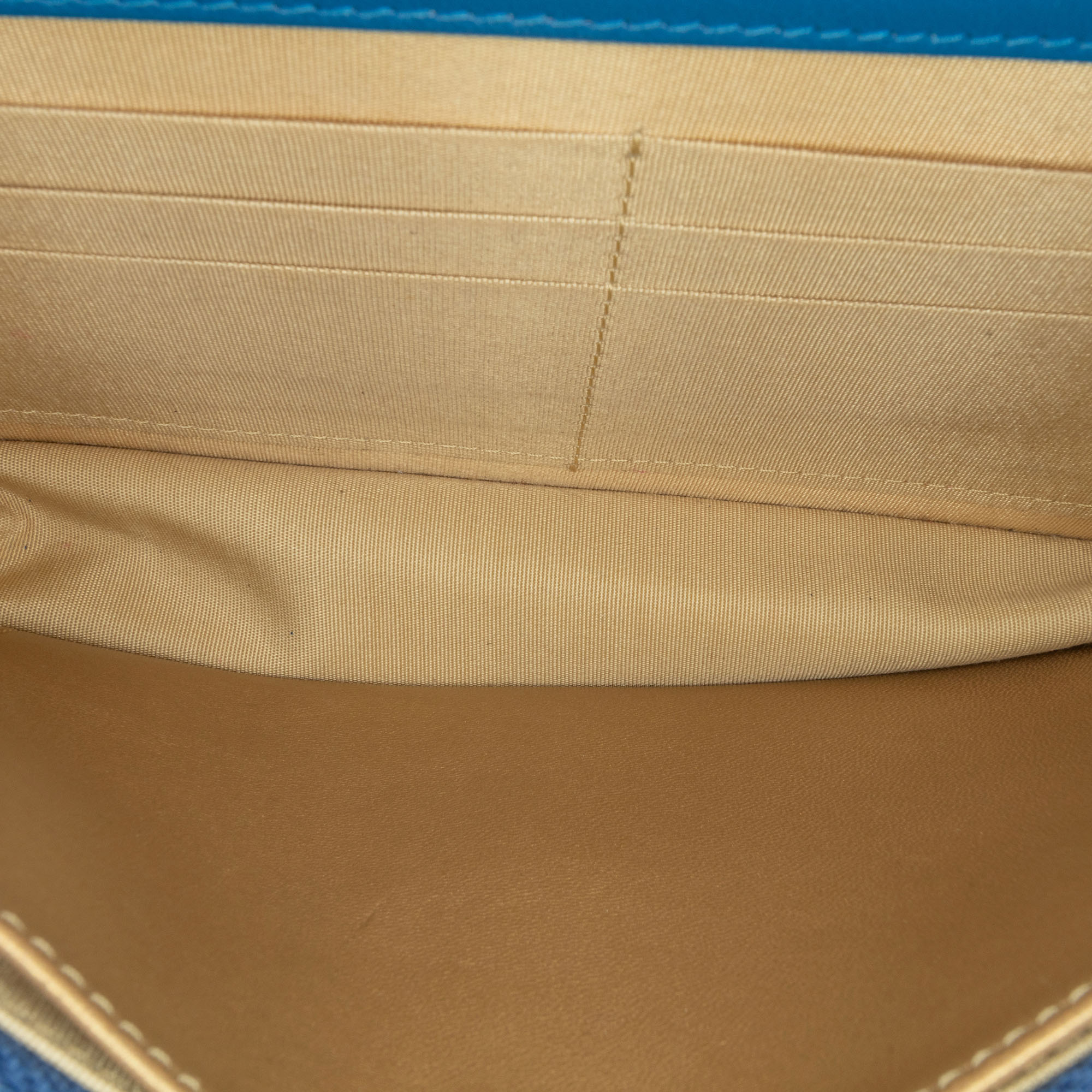 Chanel Blue Lambskin Pearl Crush Wallet On Chain 