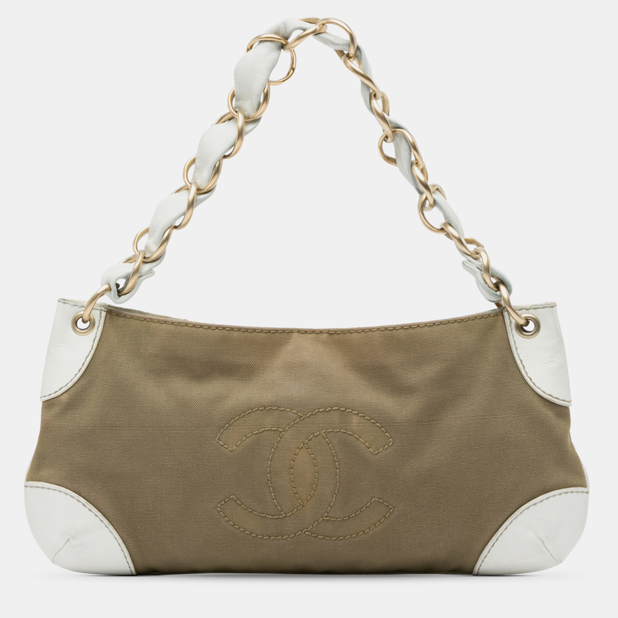 

Chanel Canvas Olsen Shoulder Bag, Brown