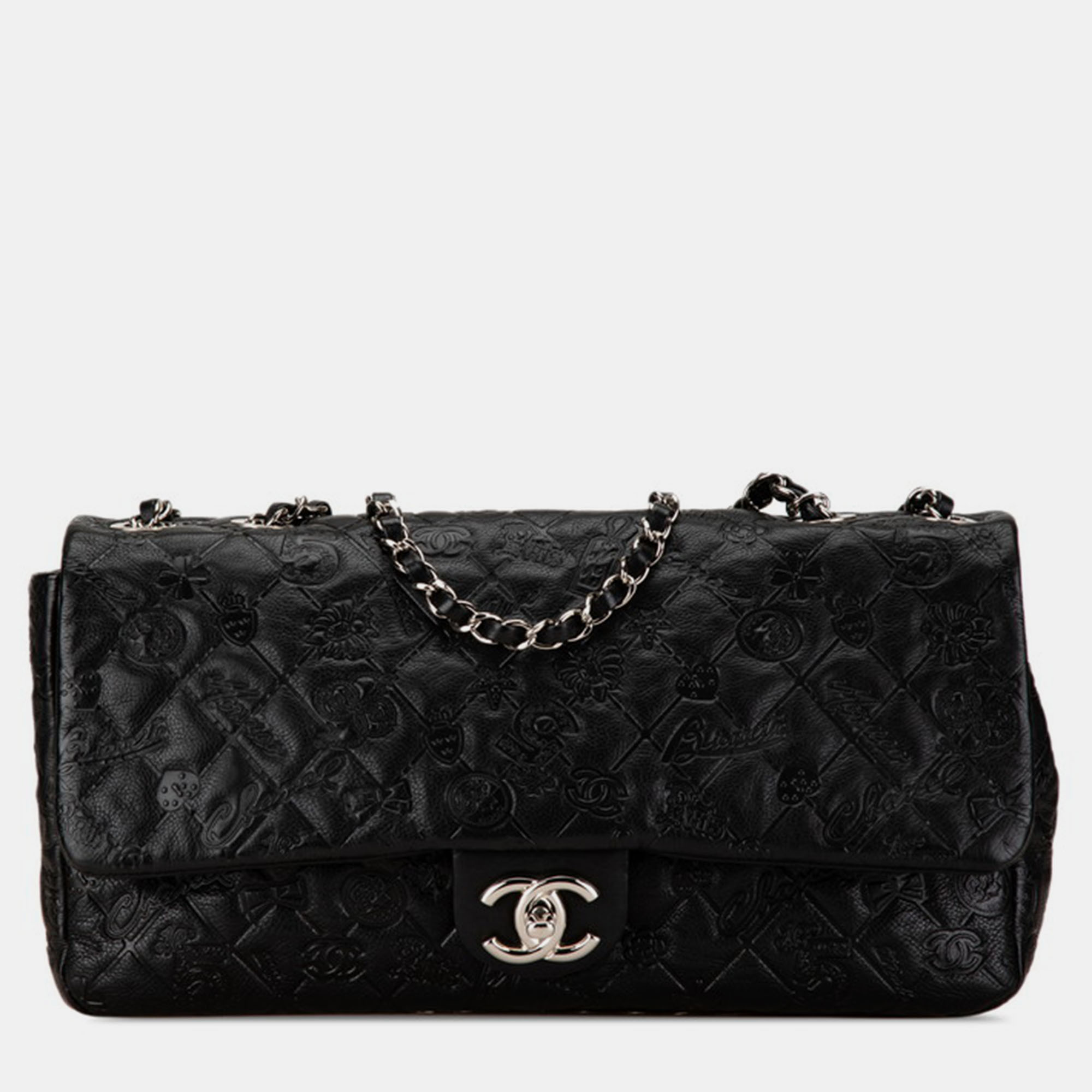 

Chanel Black Leather Icon Shoulder Bag