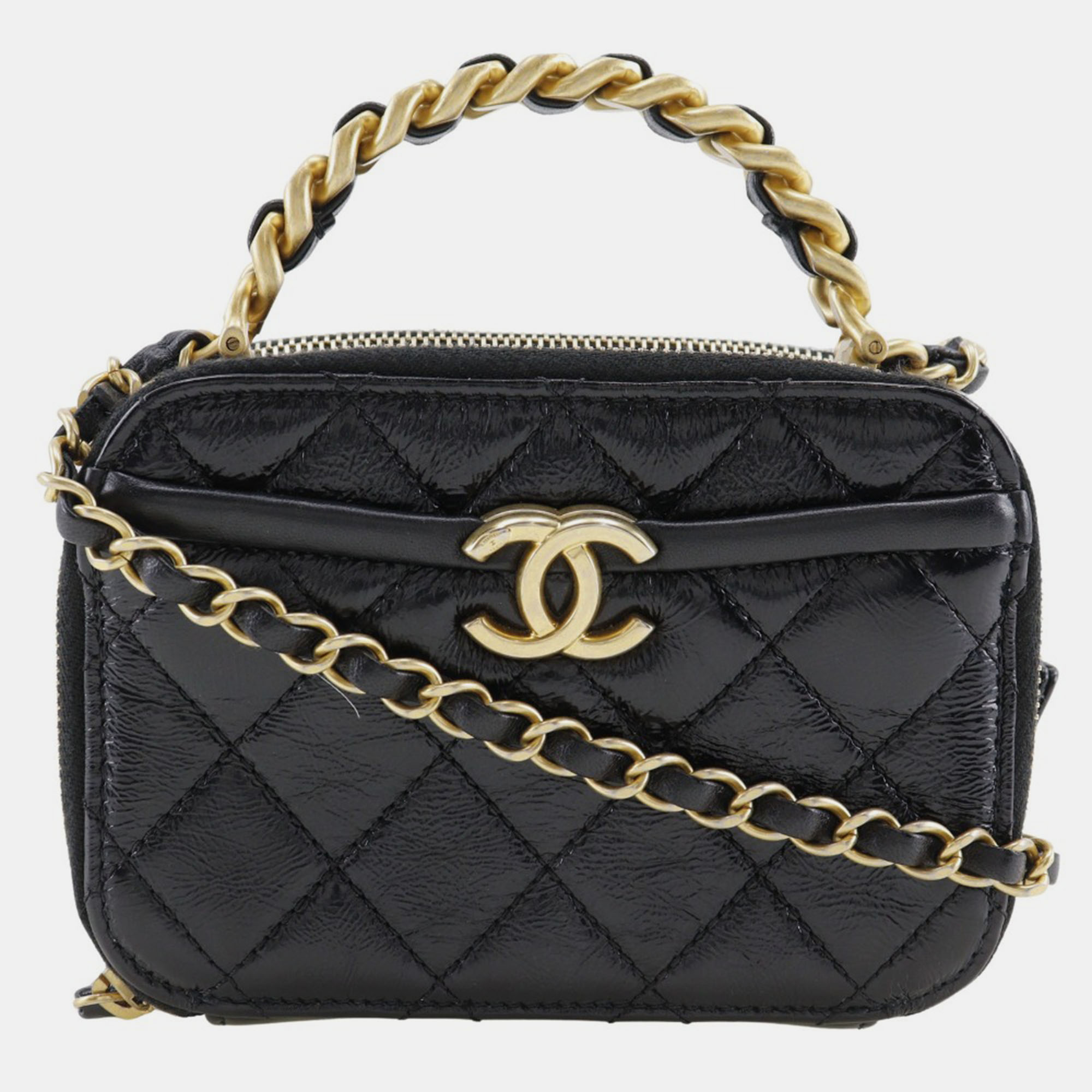 

Chanel Black Leather Lambskin Mini Handbag