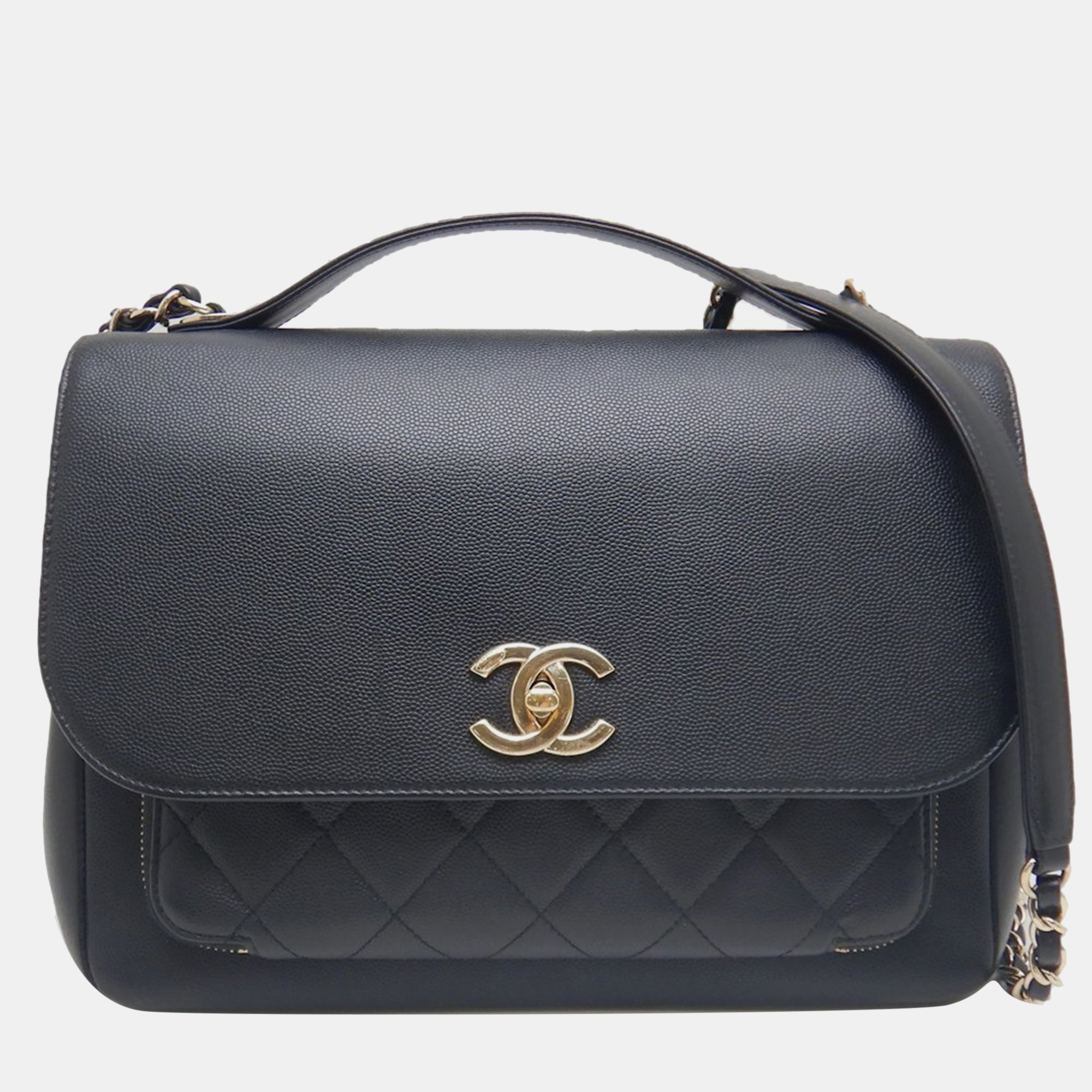 

Chanel Black Leather Business Affinity Large Shoulder Bag