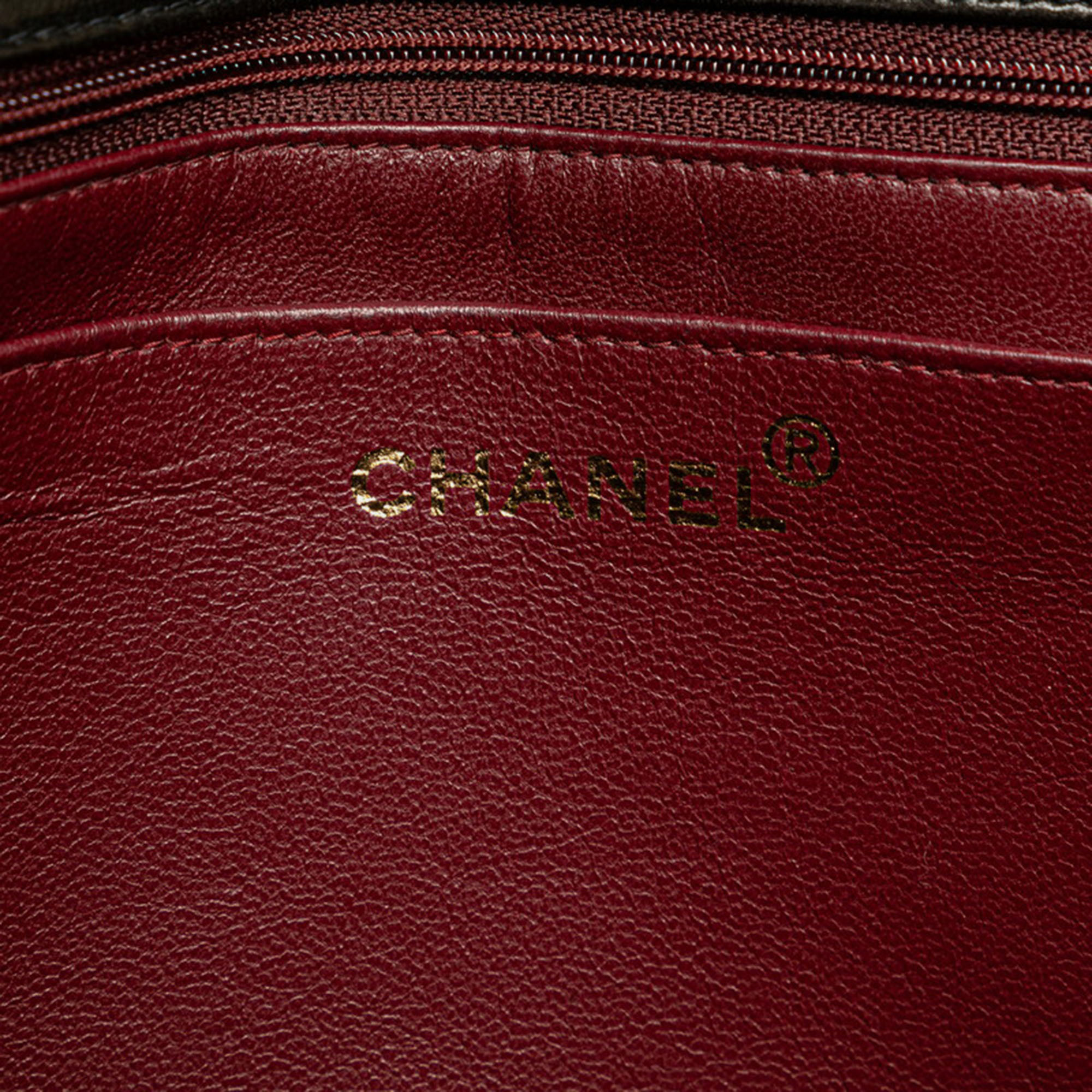 Chanel Black Leather Matelasse 30 Chain Shoulder Bag 