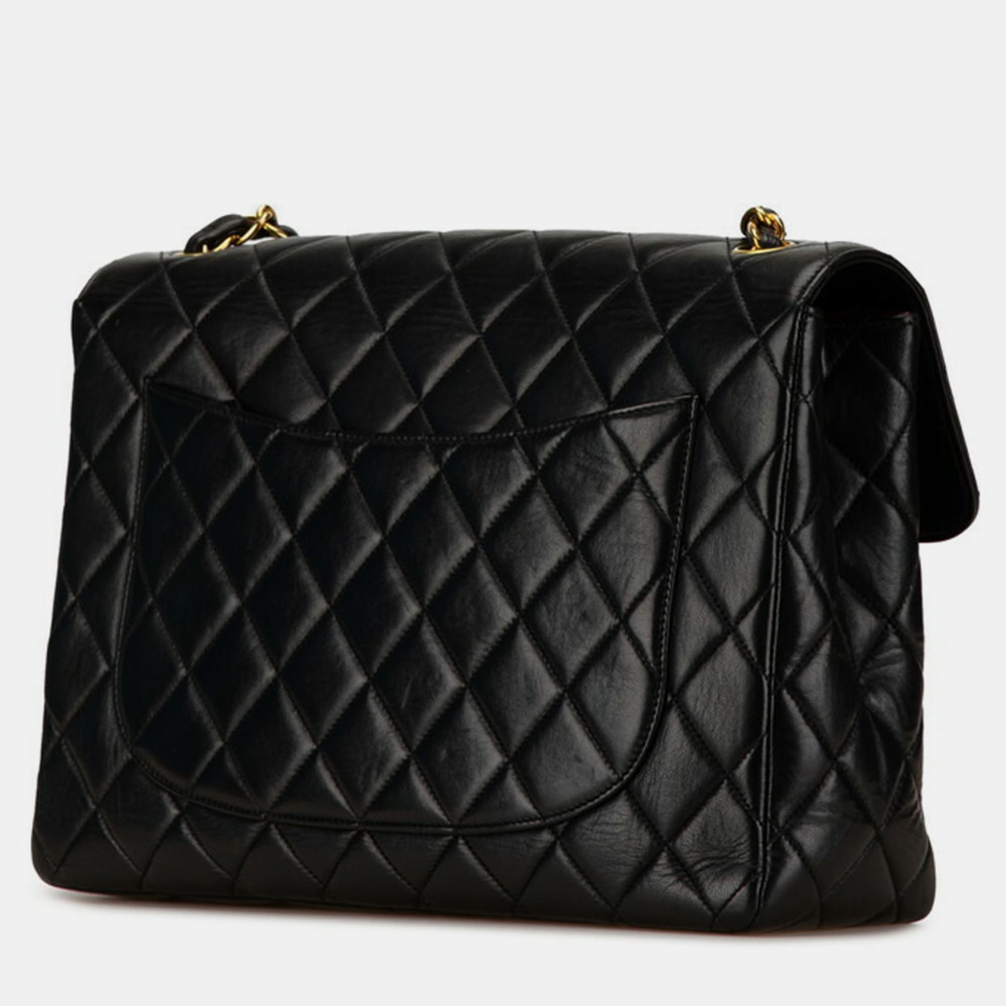 Chanel Black Leather Matelasse 30 Chain Shoulder Bag 