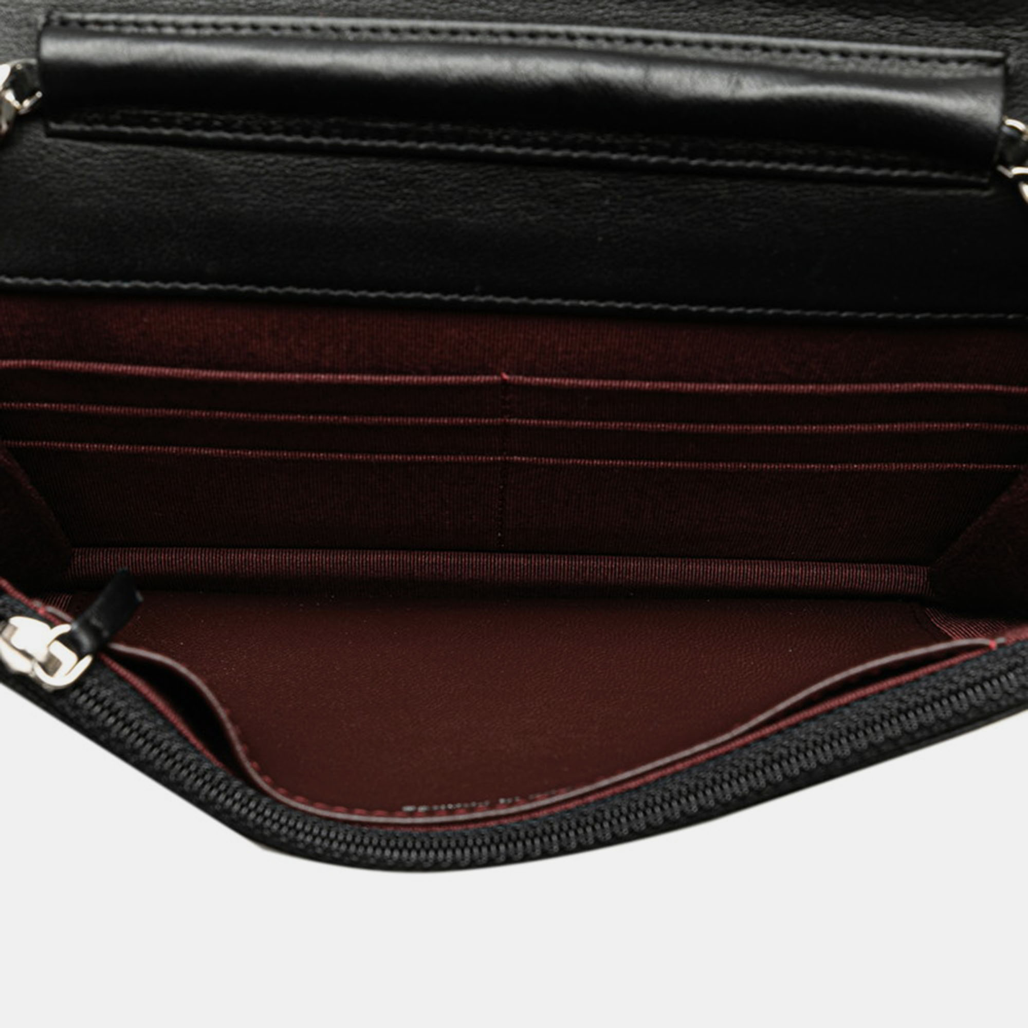 Chanel Black Leather Matelasse Lambskin Chain Shoulder Bag 
