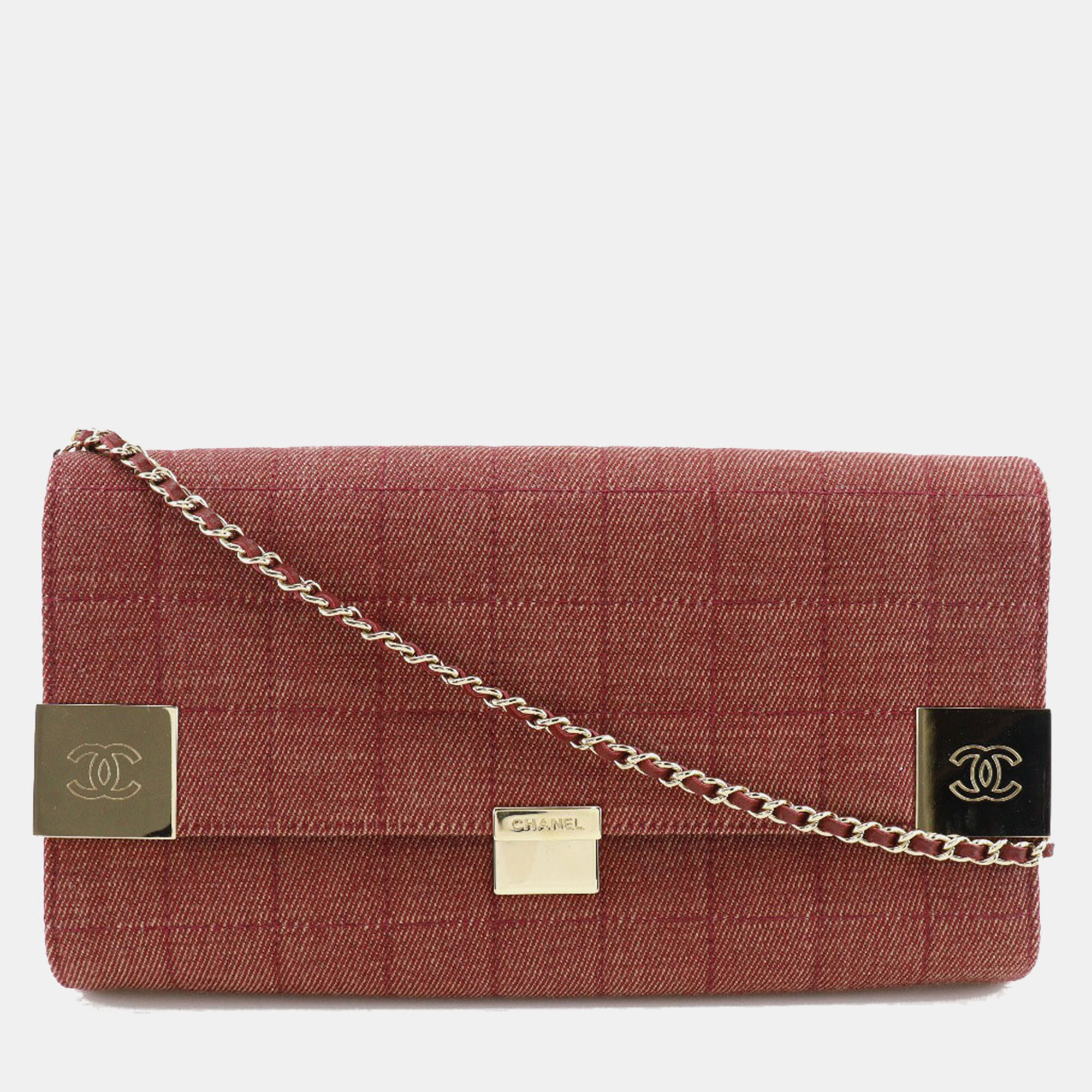 

Chanel Red Cotton Canvas Chain Shoulder Bag