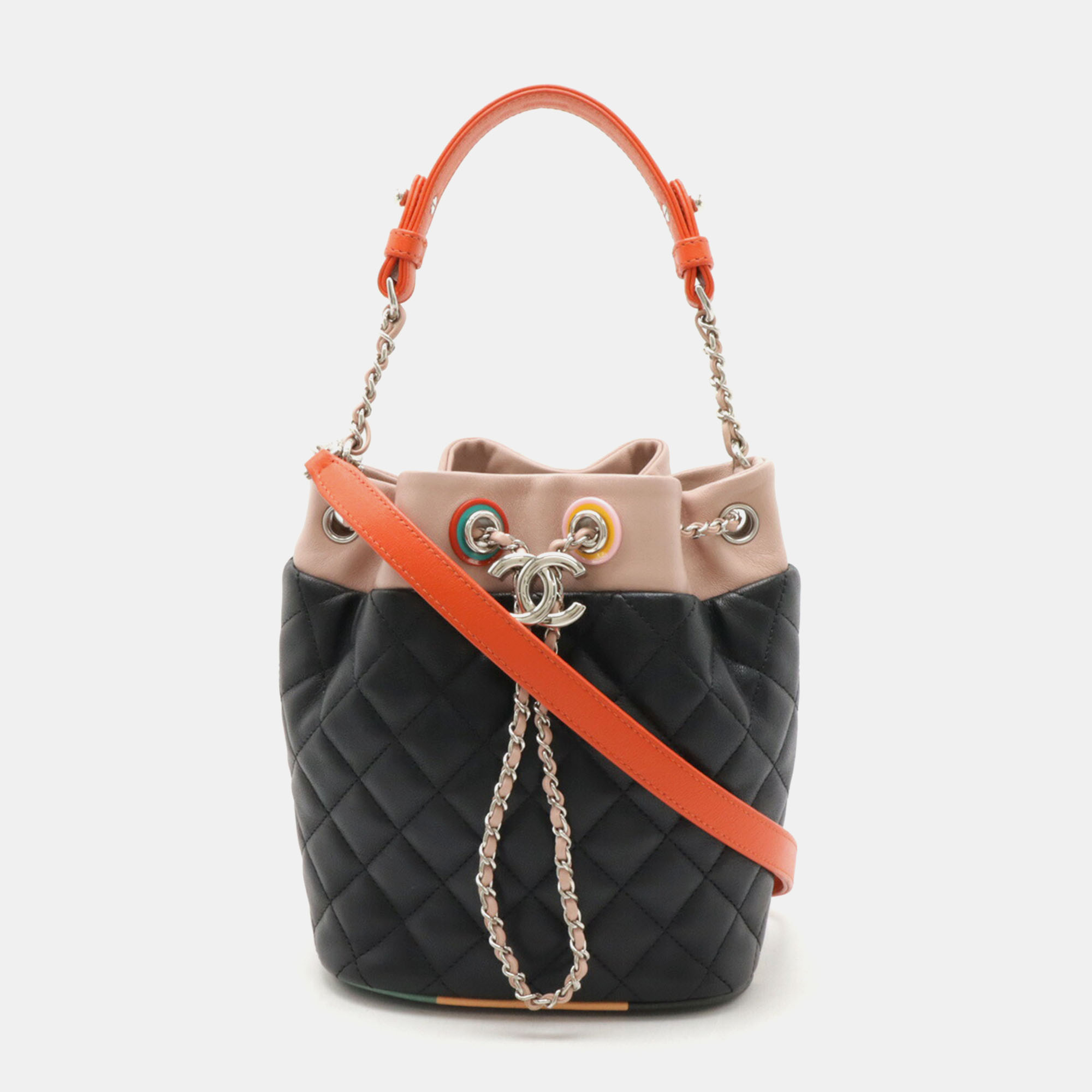 

Chanel Black Leather Matelasse Handbag