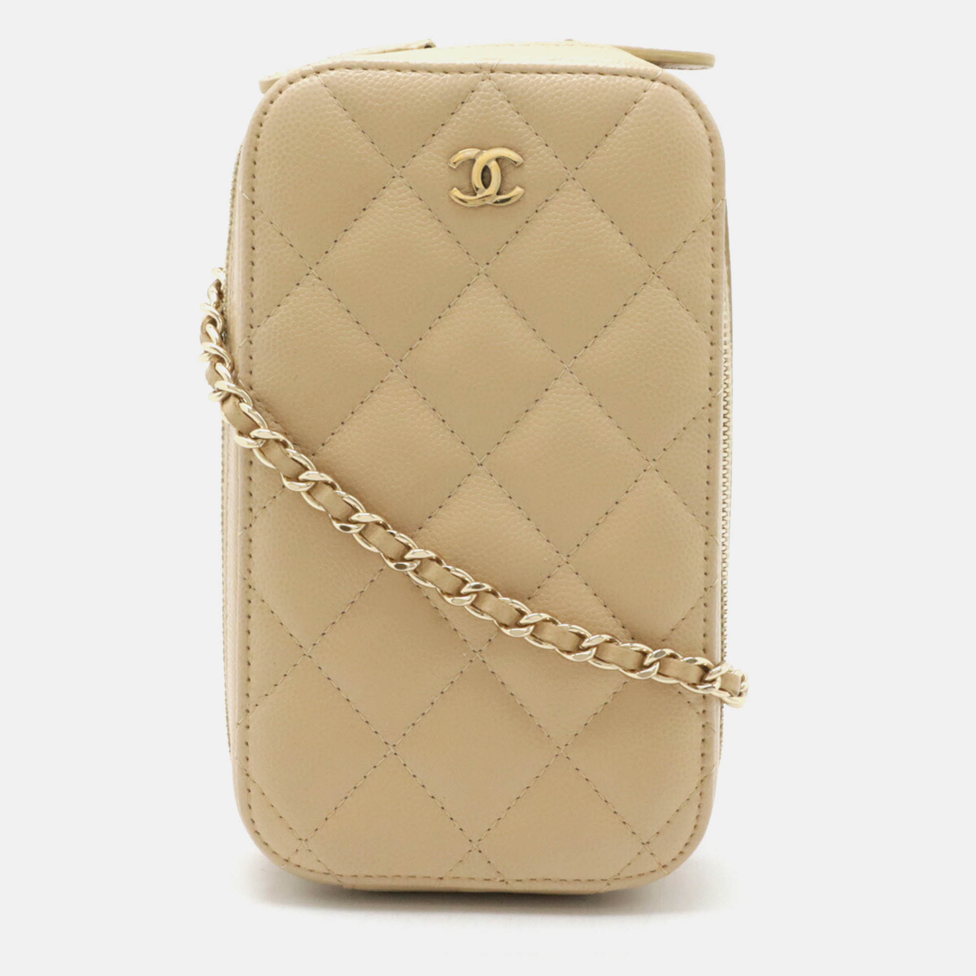 

Chanel Beige Caviar Matelasse Coco Mark Shoulder Bag