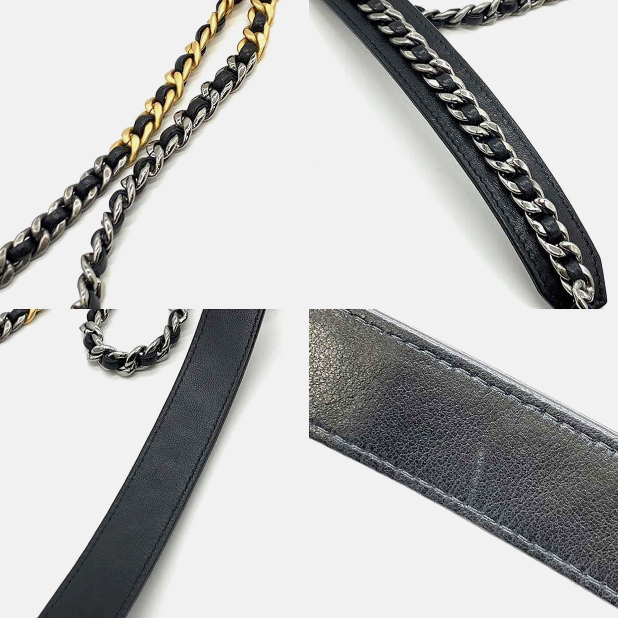 Chanel Black Lambskin Flap Coin Crossbody Bag 