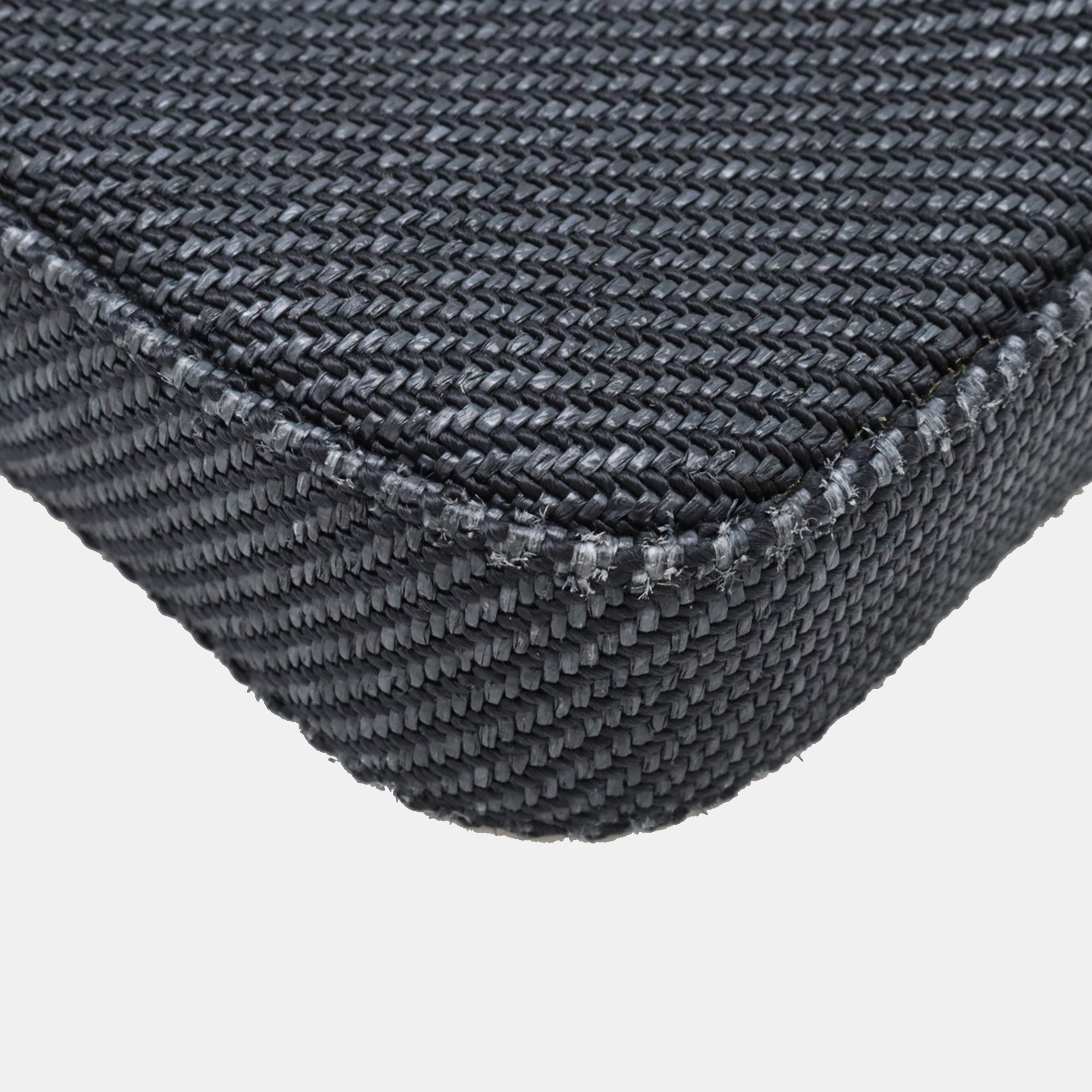 Chanel Navy Blue Canvas Leather Chain Wallet 