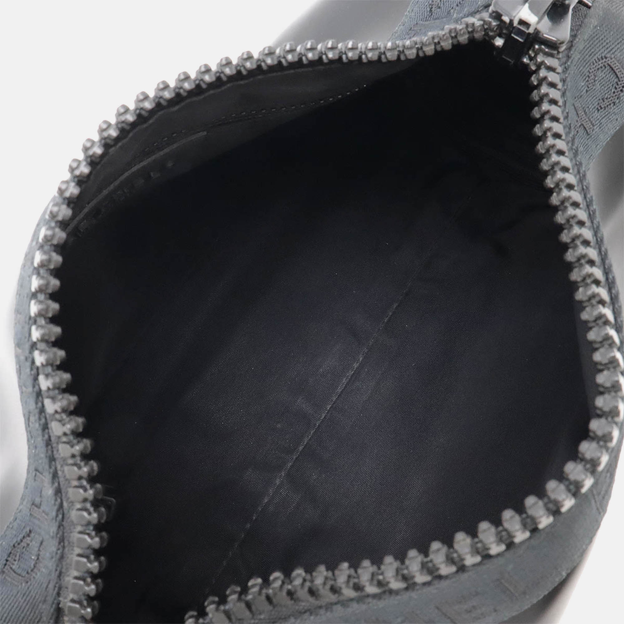 Chanel Black Canvas Nylon Rubber Coco Mark Shoulder Bag 