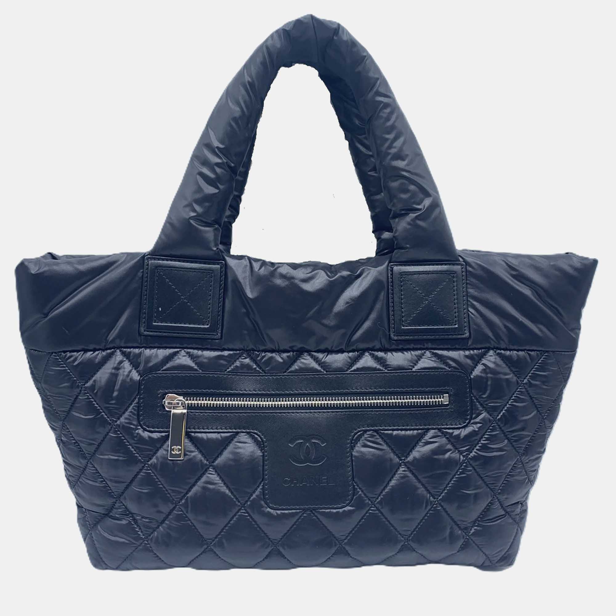 

Chanel Black Canvas Nylon Coco Cocoon Tote Bag