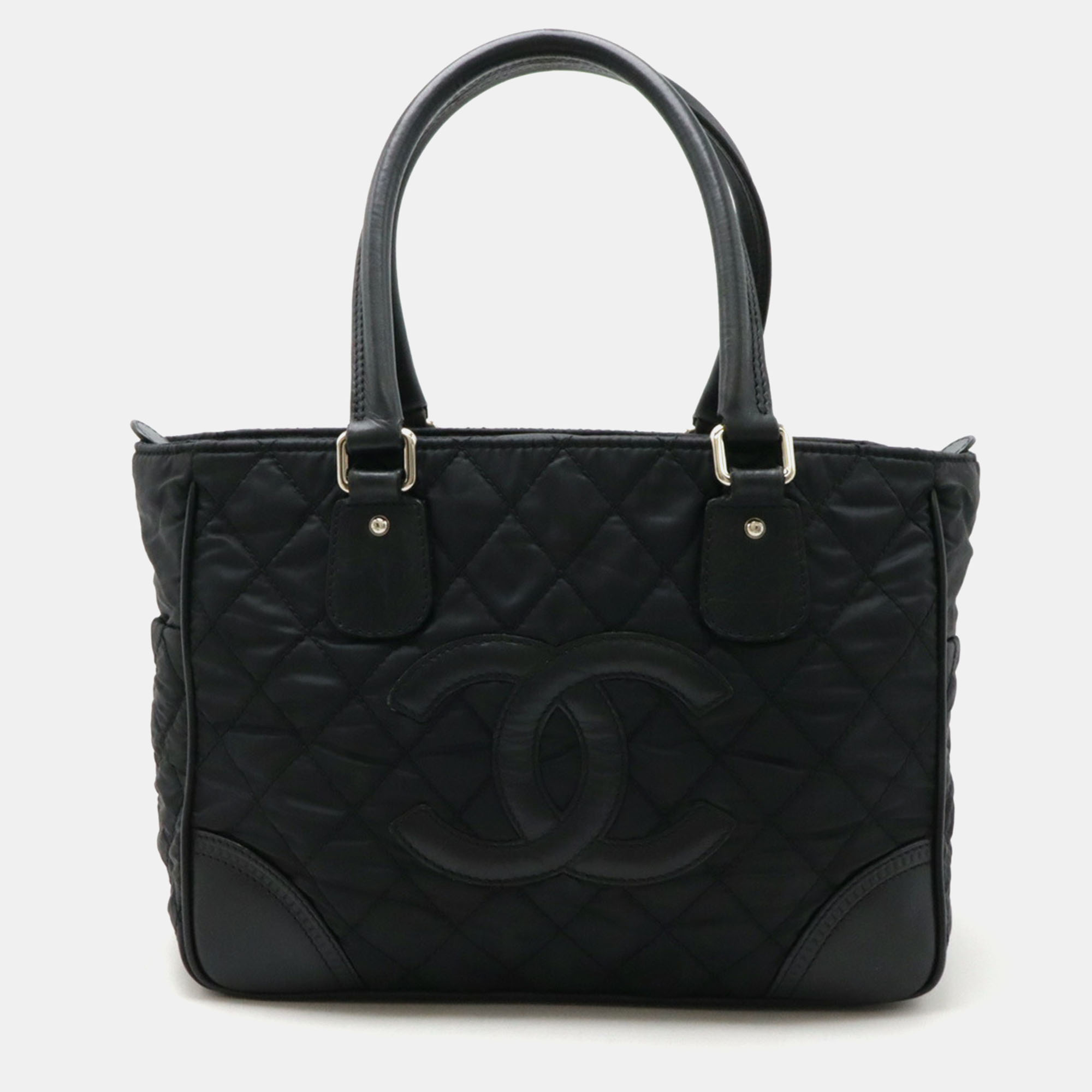 

Chanel Black Leather Matelasse Coco Mark Tote Bag