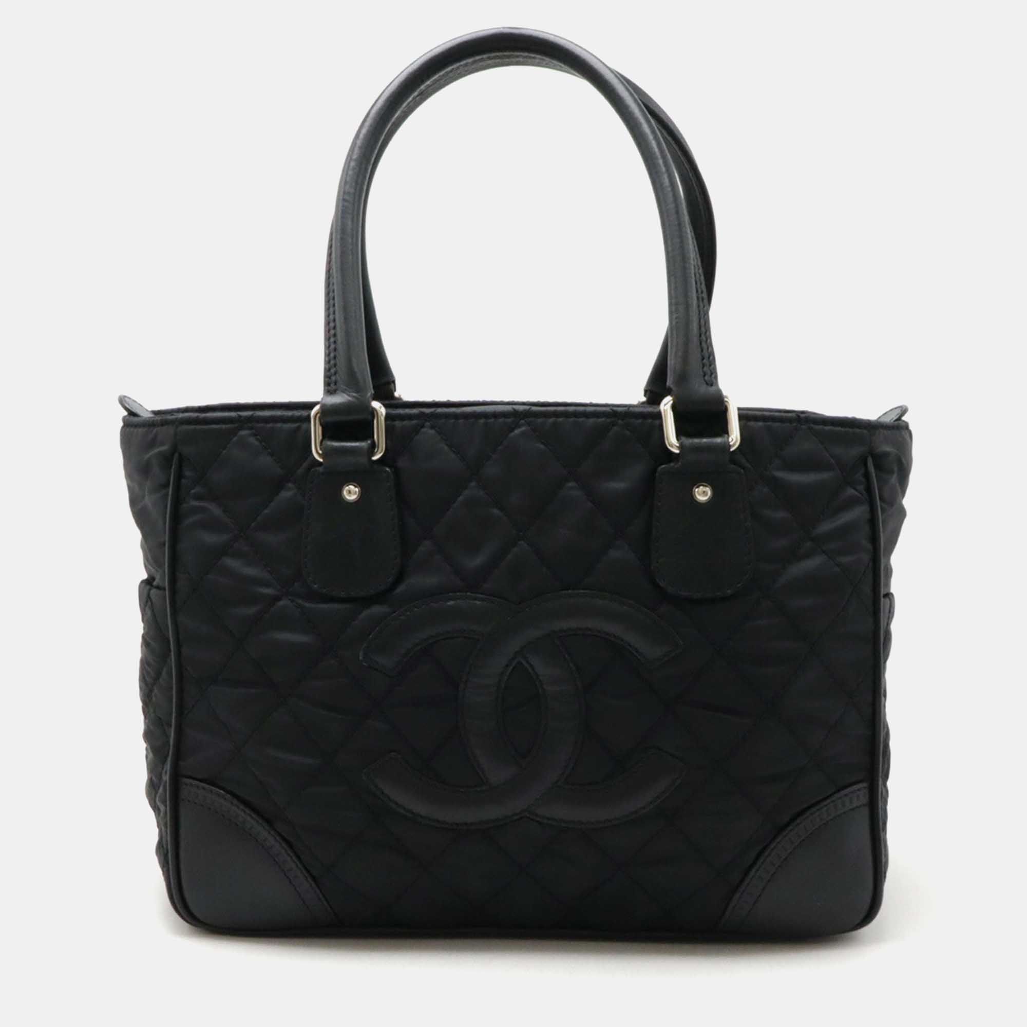 

Chanel Black Leather Matelasse Coco Mark Tote Bag A33100