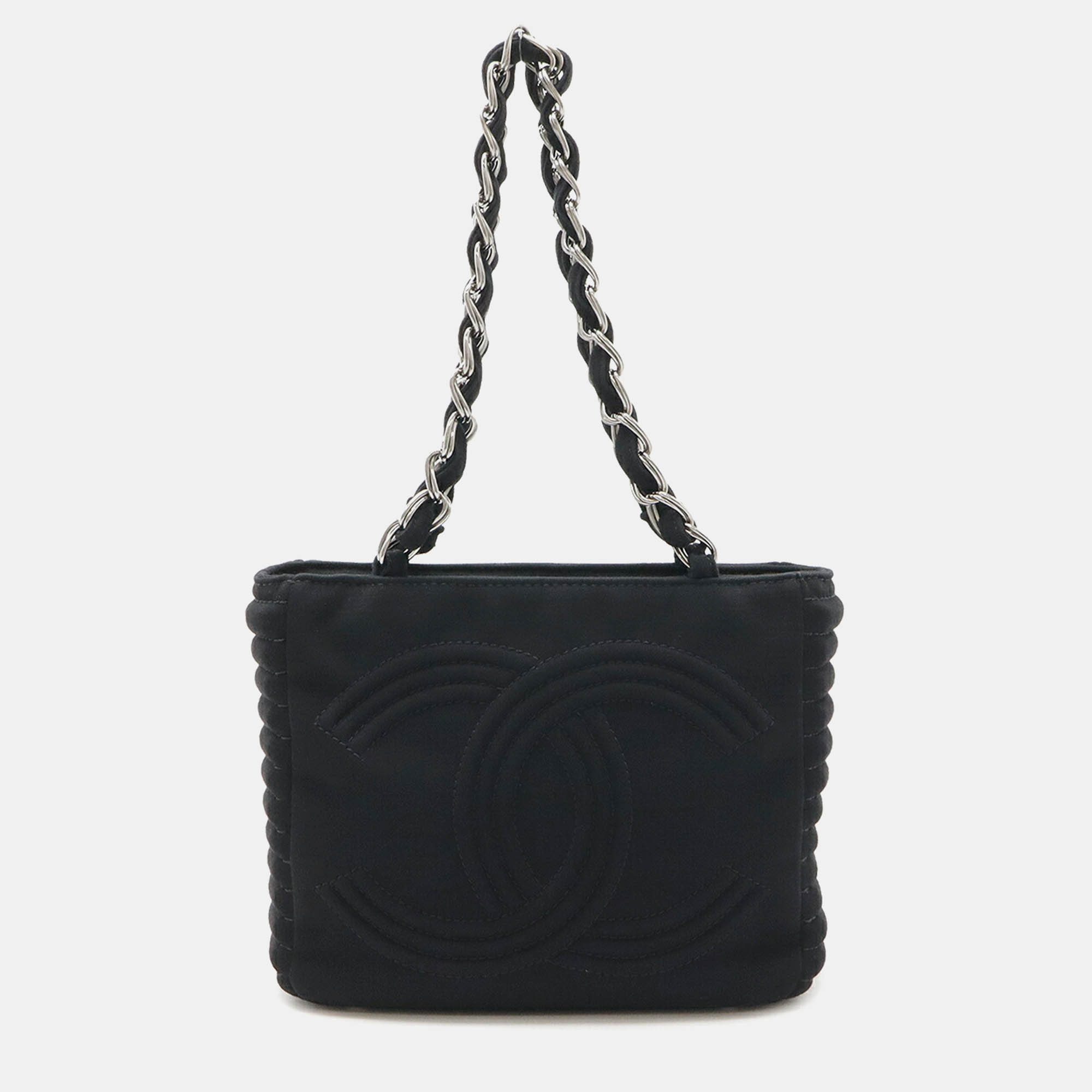 

Chanel Black Cotton Jersey Coco Mark Tote Bag