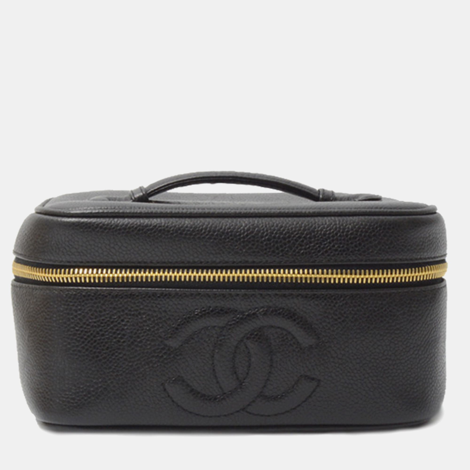 

Chanel Black Caviar Skin Vanity Bag Cosmetic Pouch