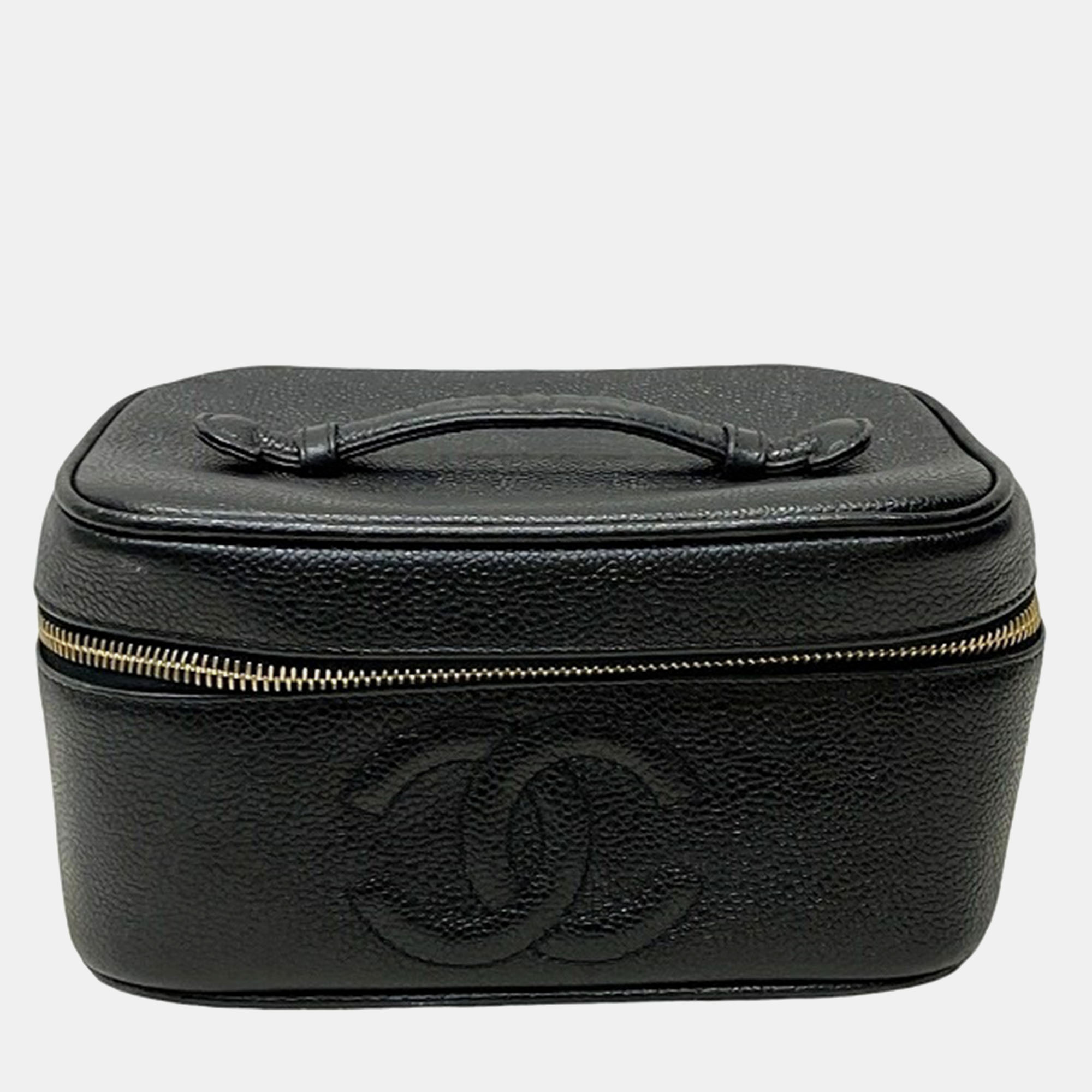 

Chanel Black Caviar Vanity Handbag