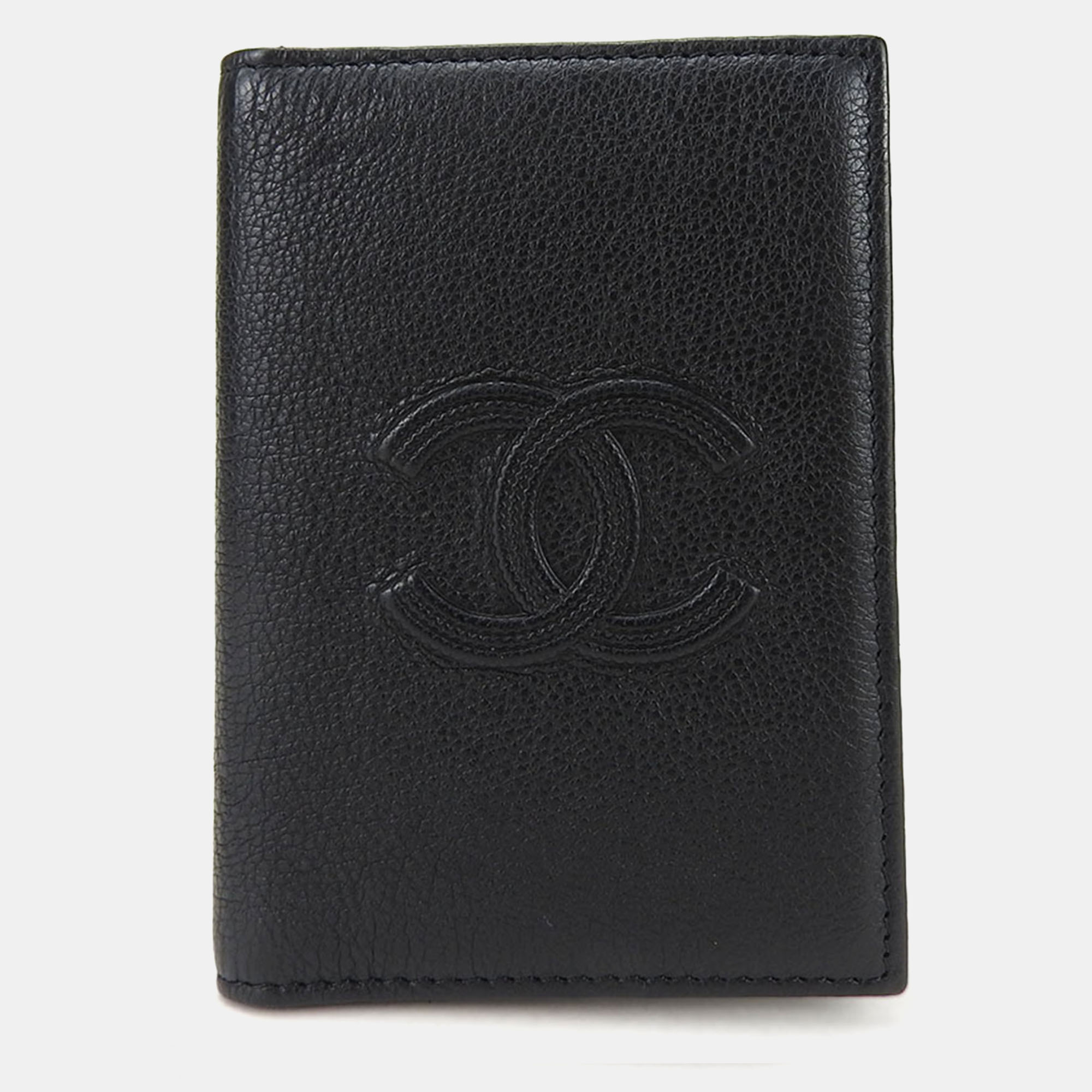 

Chanel Black Card Case Grain Calfskin Leather A70261