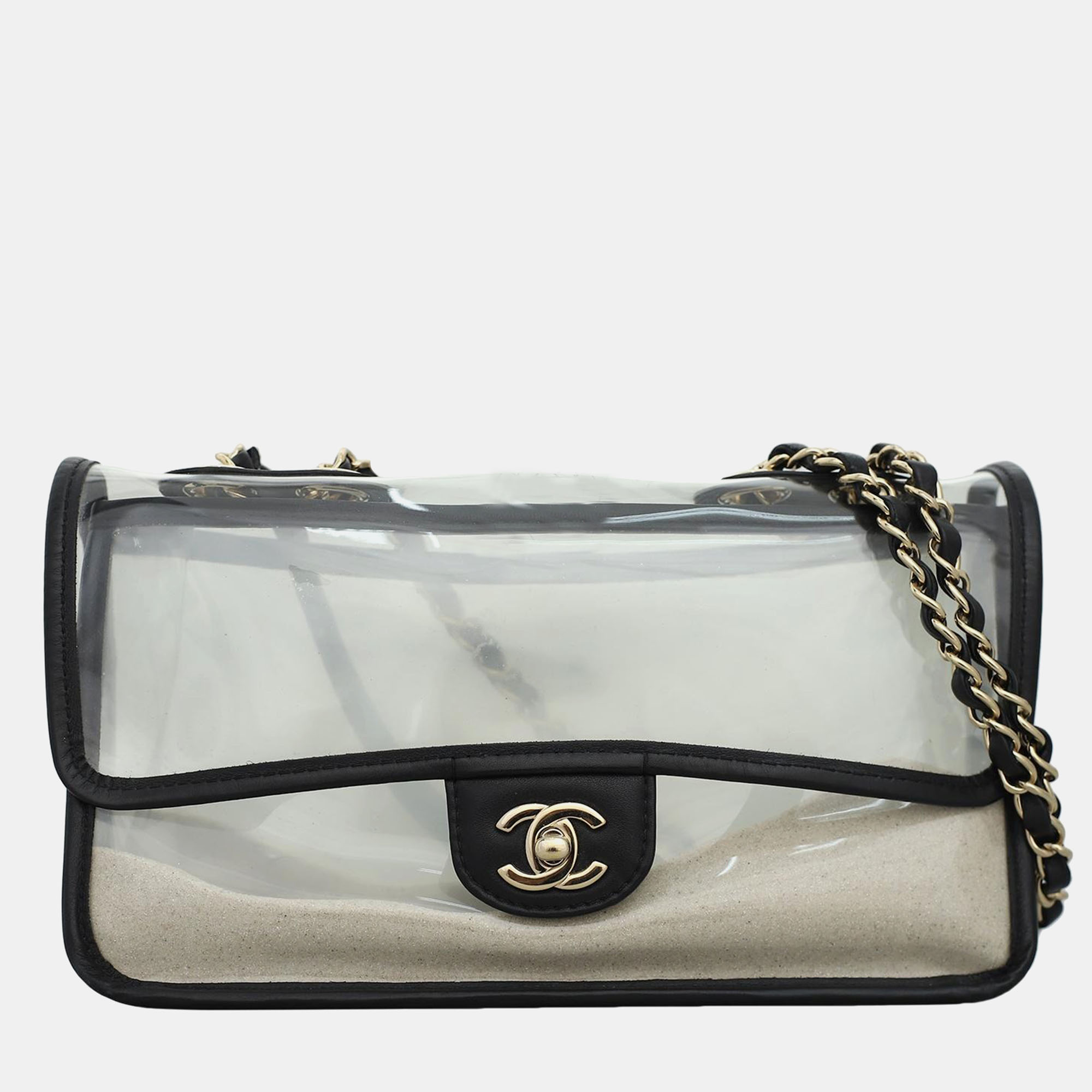 

Chanel Timeless Medium PVC "Sand By The Sea" bag, Transparent