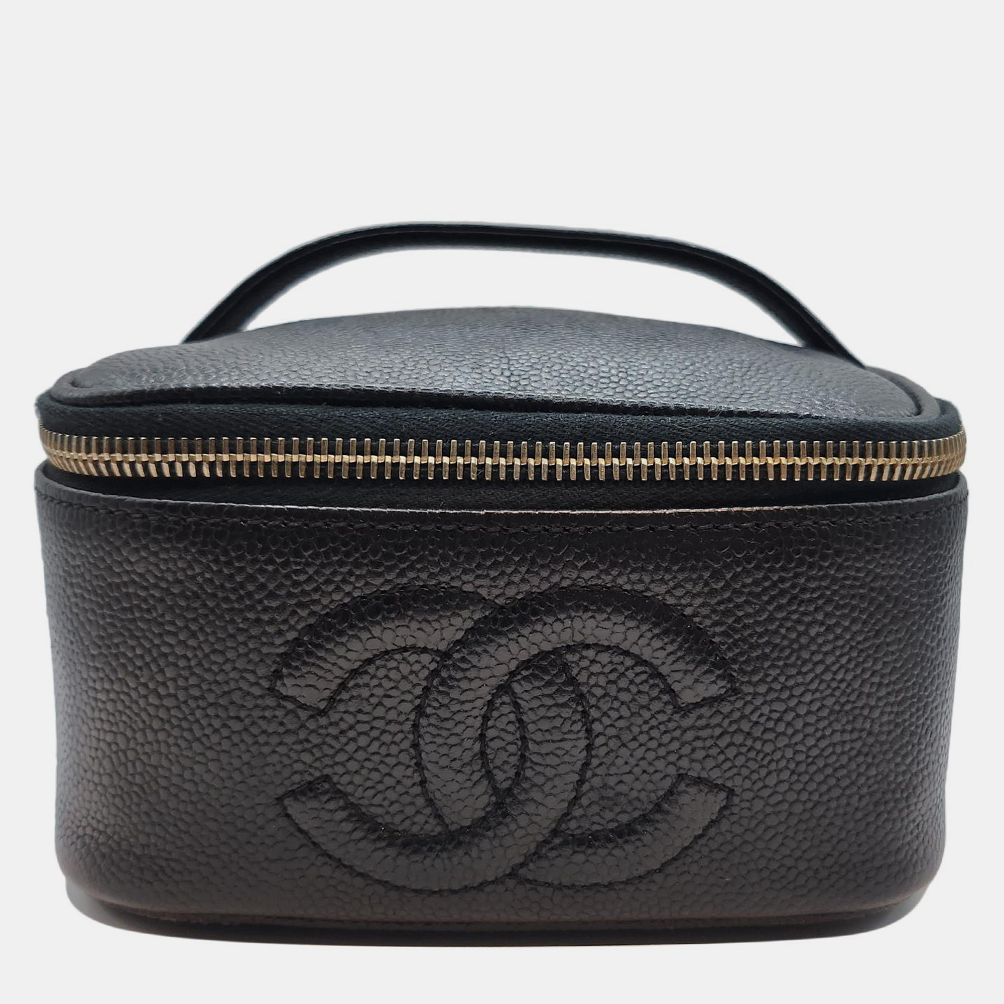 

Chanel Vintage Black Caviar Vanity Bag in GHW