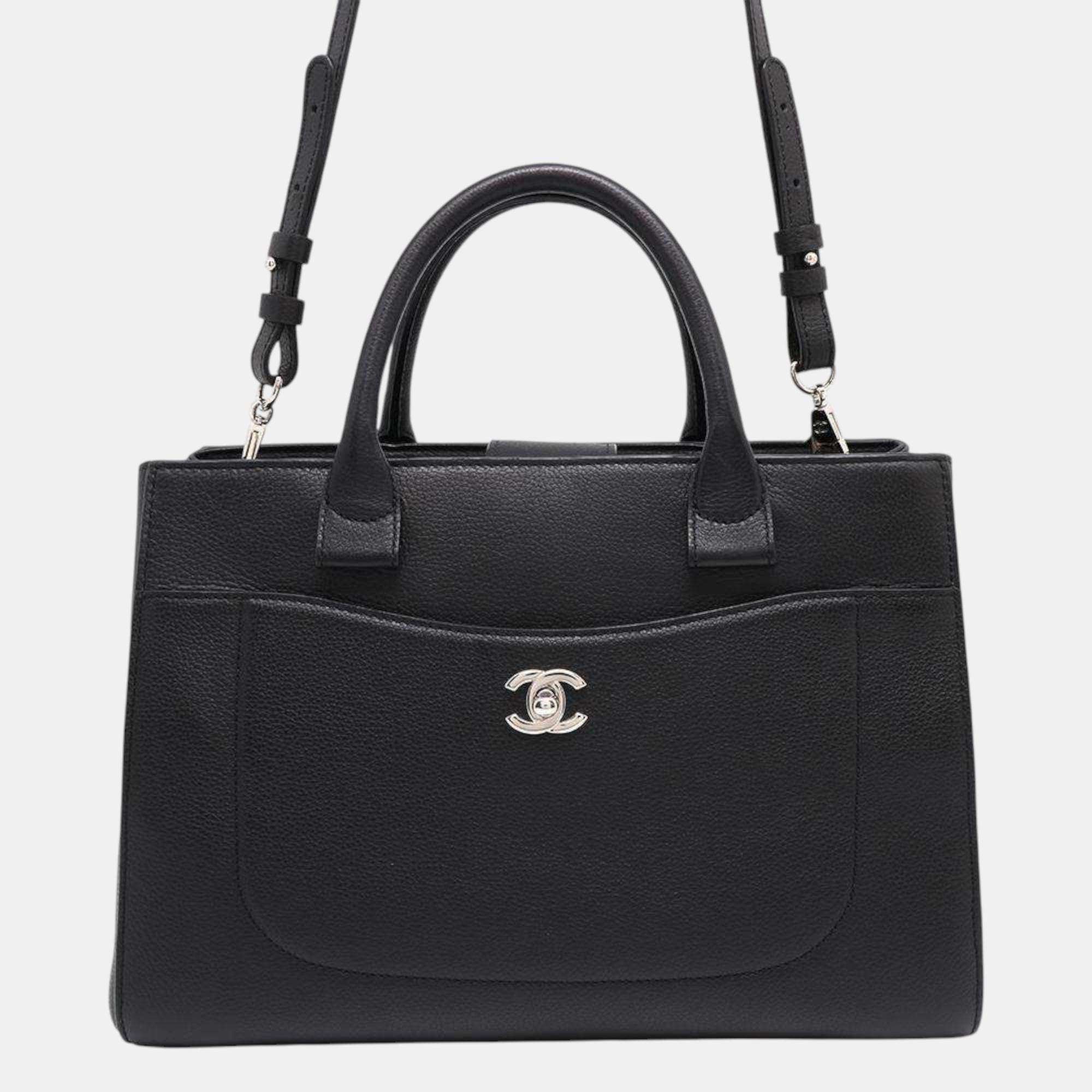 

Chanel Black Caviar Leather Neo Executive Tote Bag