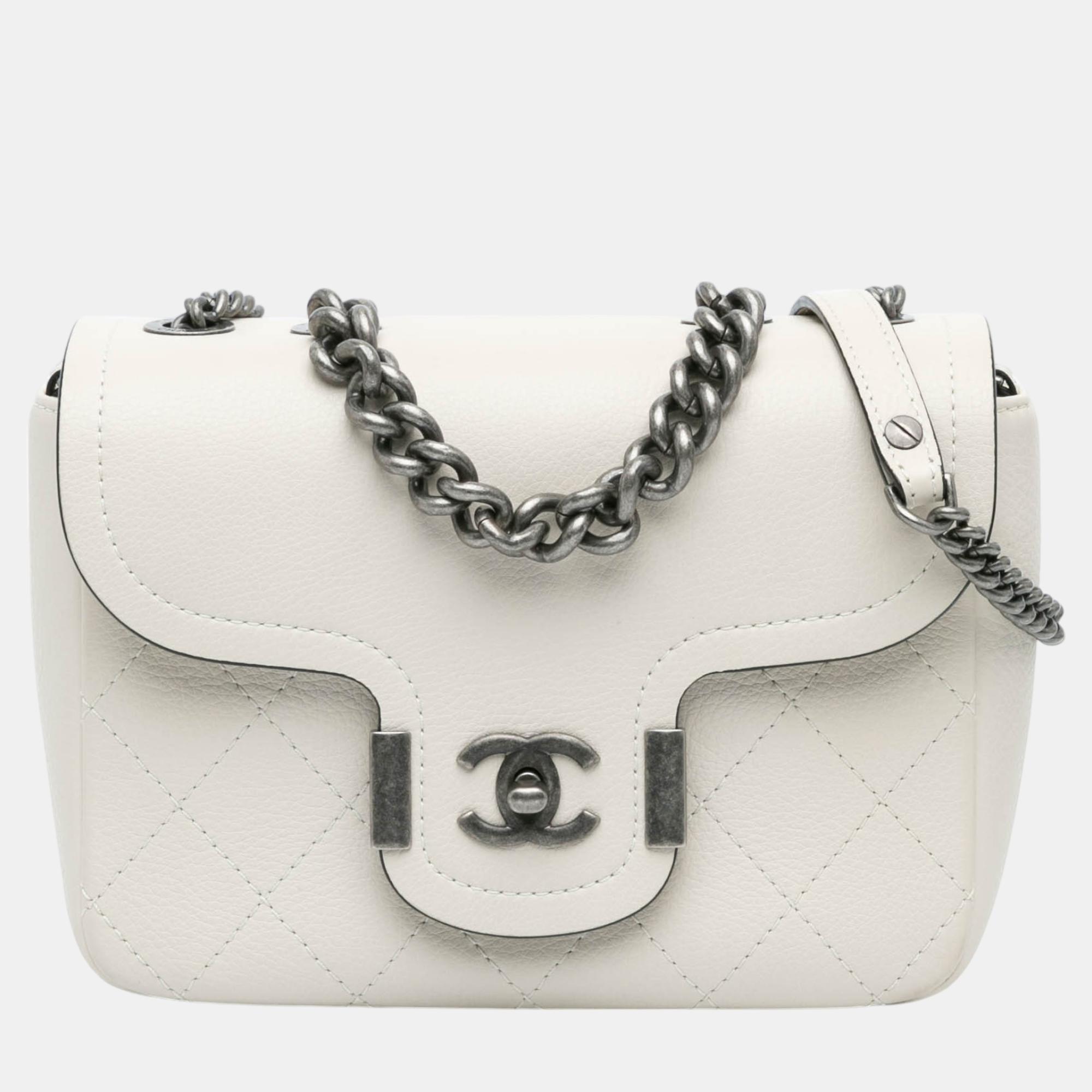 

Chanel White Paris-Greece Calfskin Archi Chic Flap