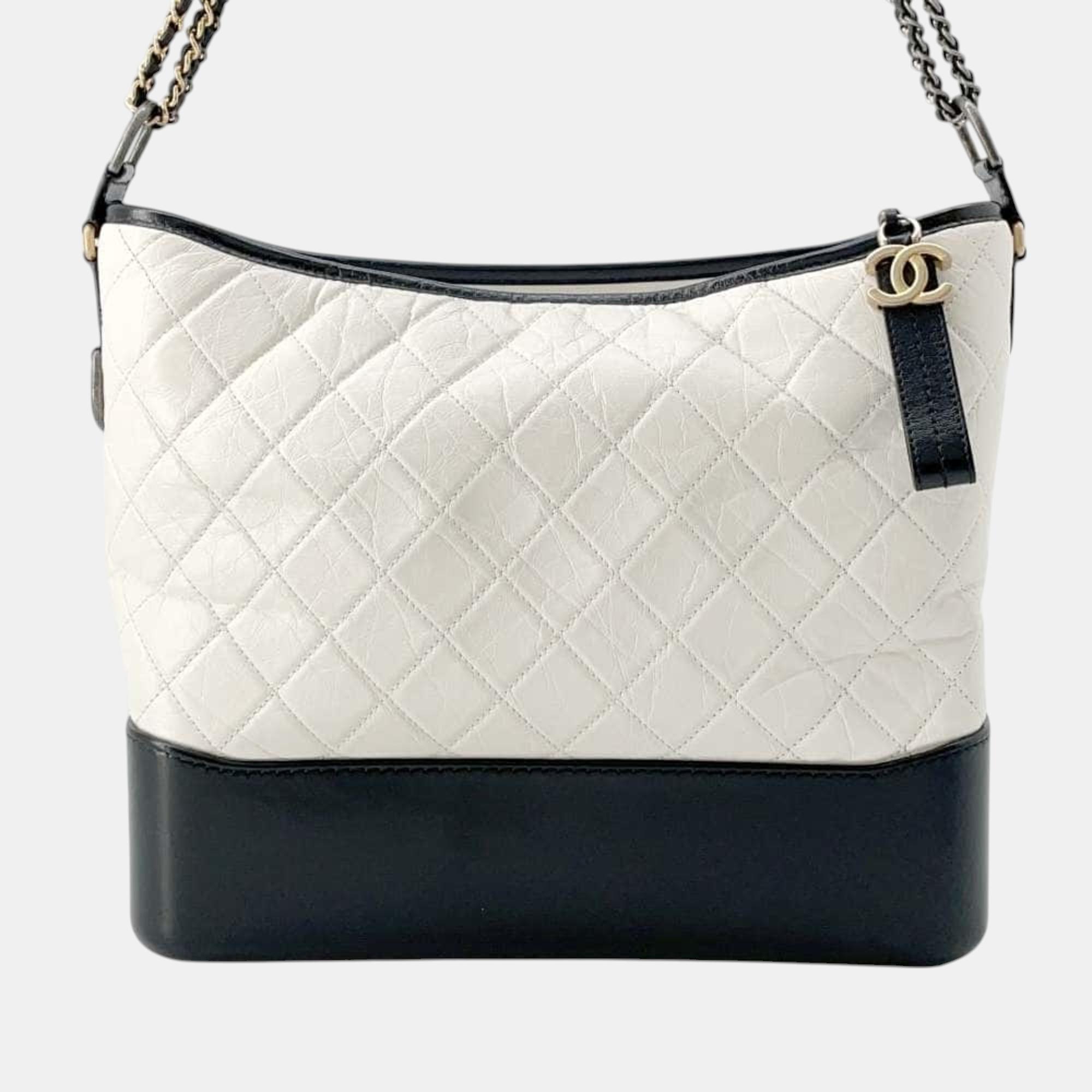 

Chanel Chain Shoulder Bag Gabrielle De Hobo White Black