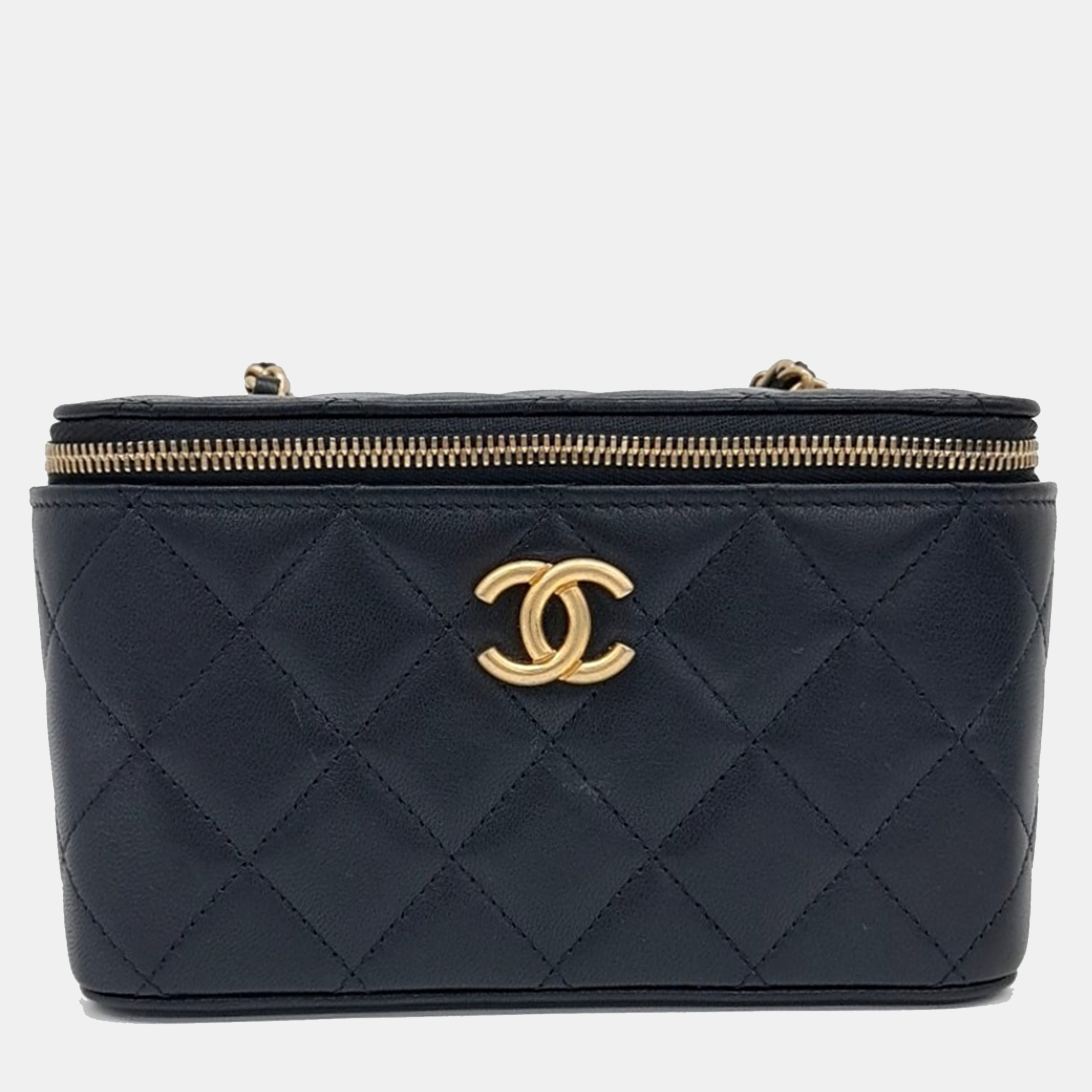 

Chanel Black Leather Vanity Crossbody Bag