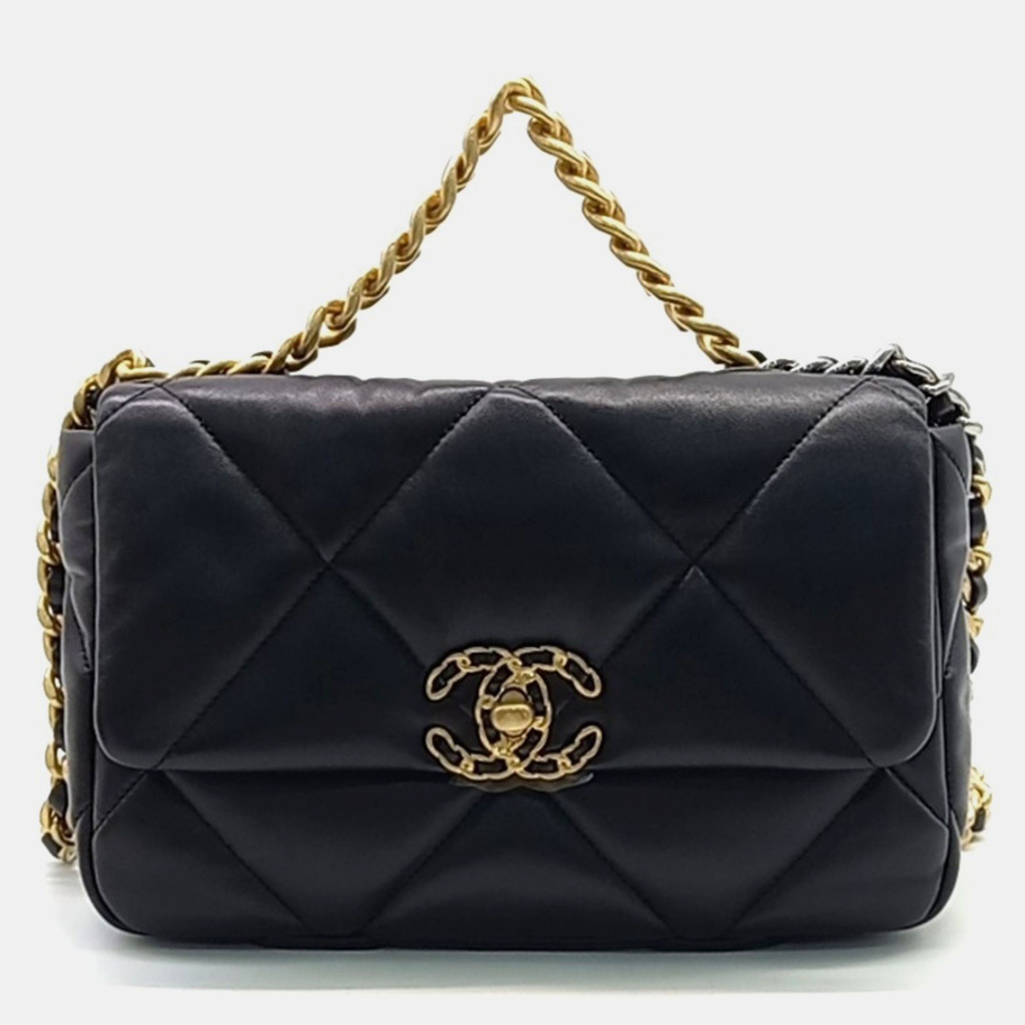 

Chanel Black Leather 19 Flap Small Bag