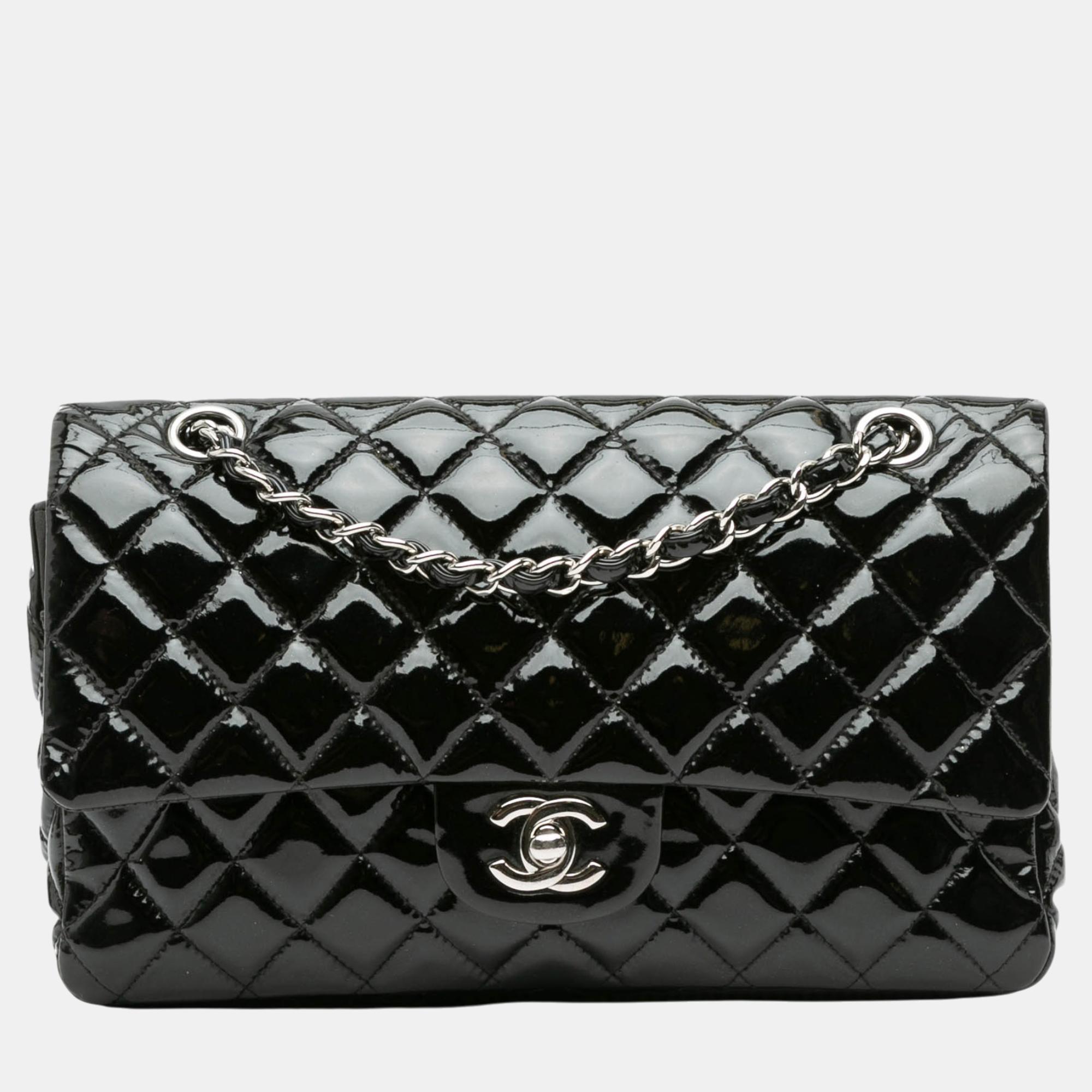 

Chanel Black Medium Classic Patent Double Flap