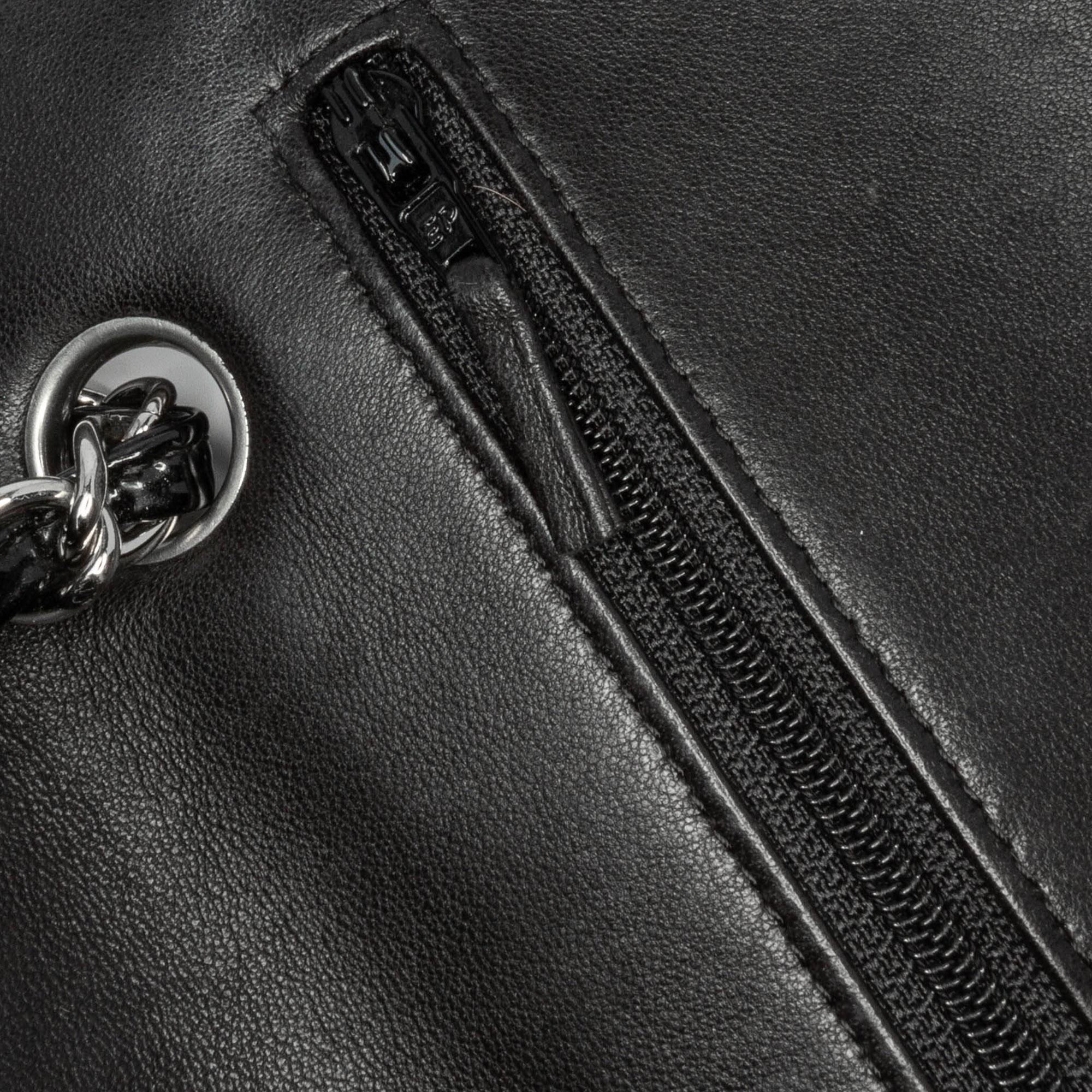 Chanel Black Medium Classic Patent Double Flap 