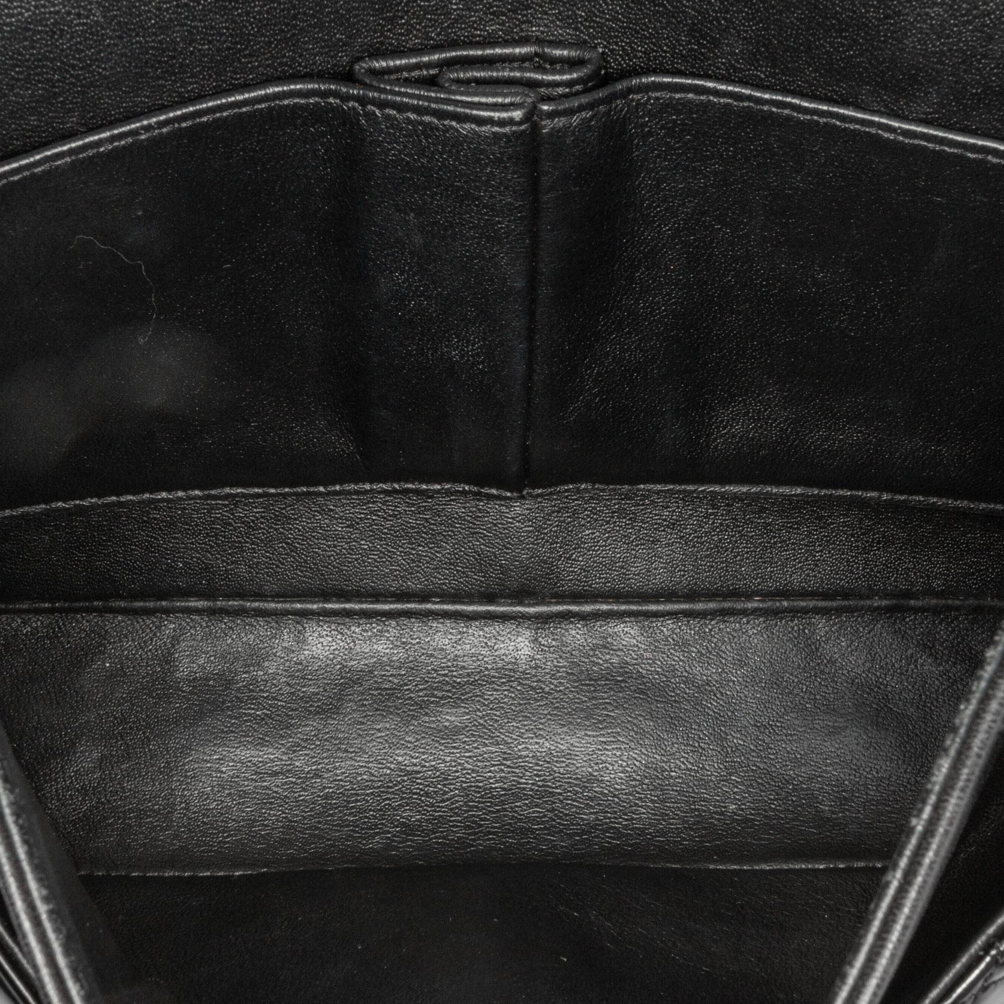 Chanel Black Medium Classic Patent Double Flap 