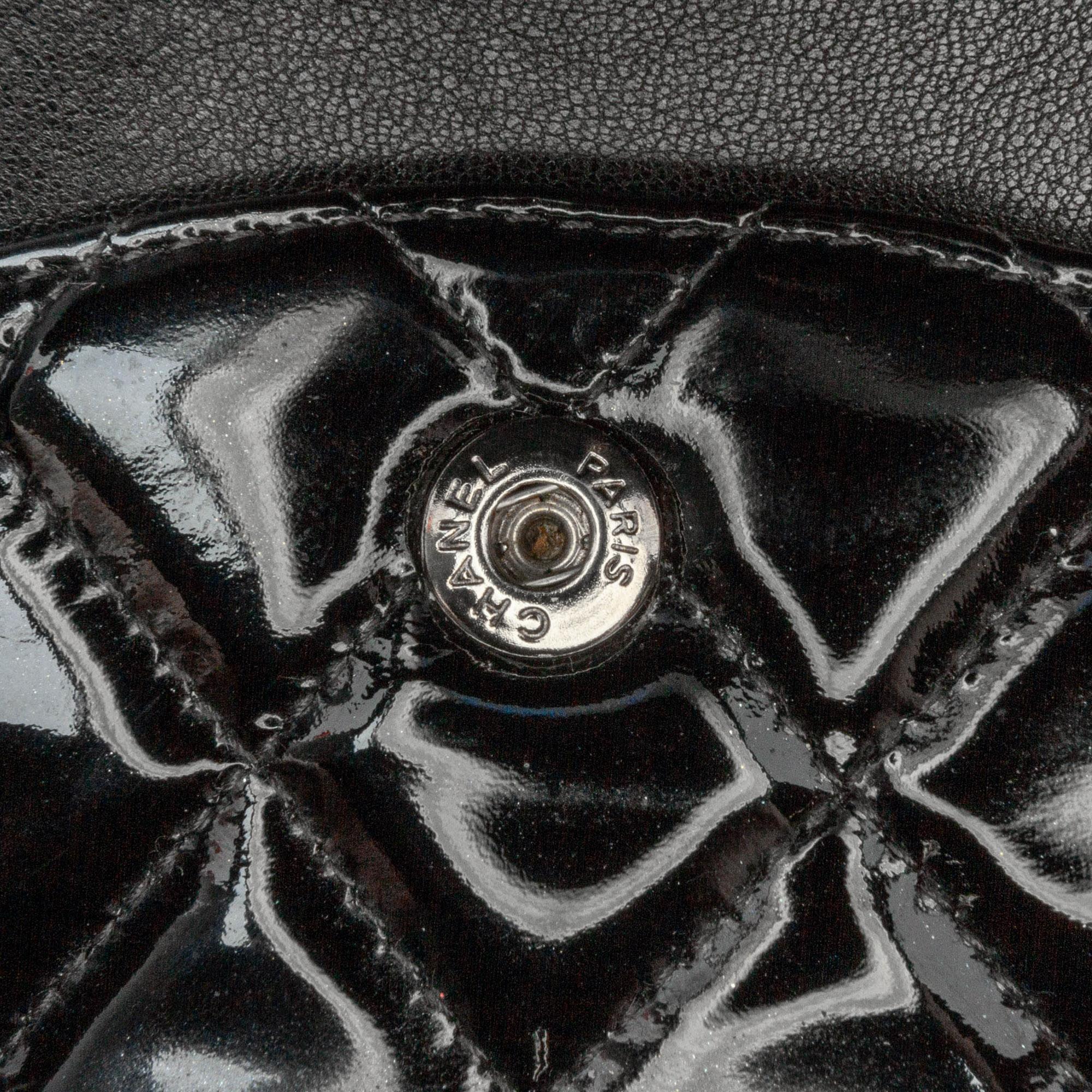 Chanel Black Medium Classic Patent Double Flap 