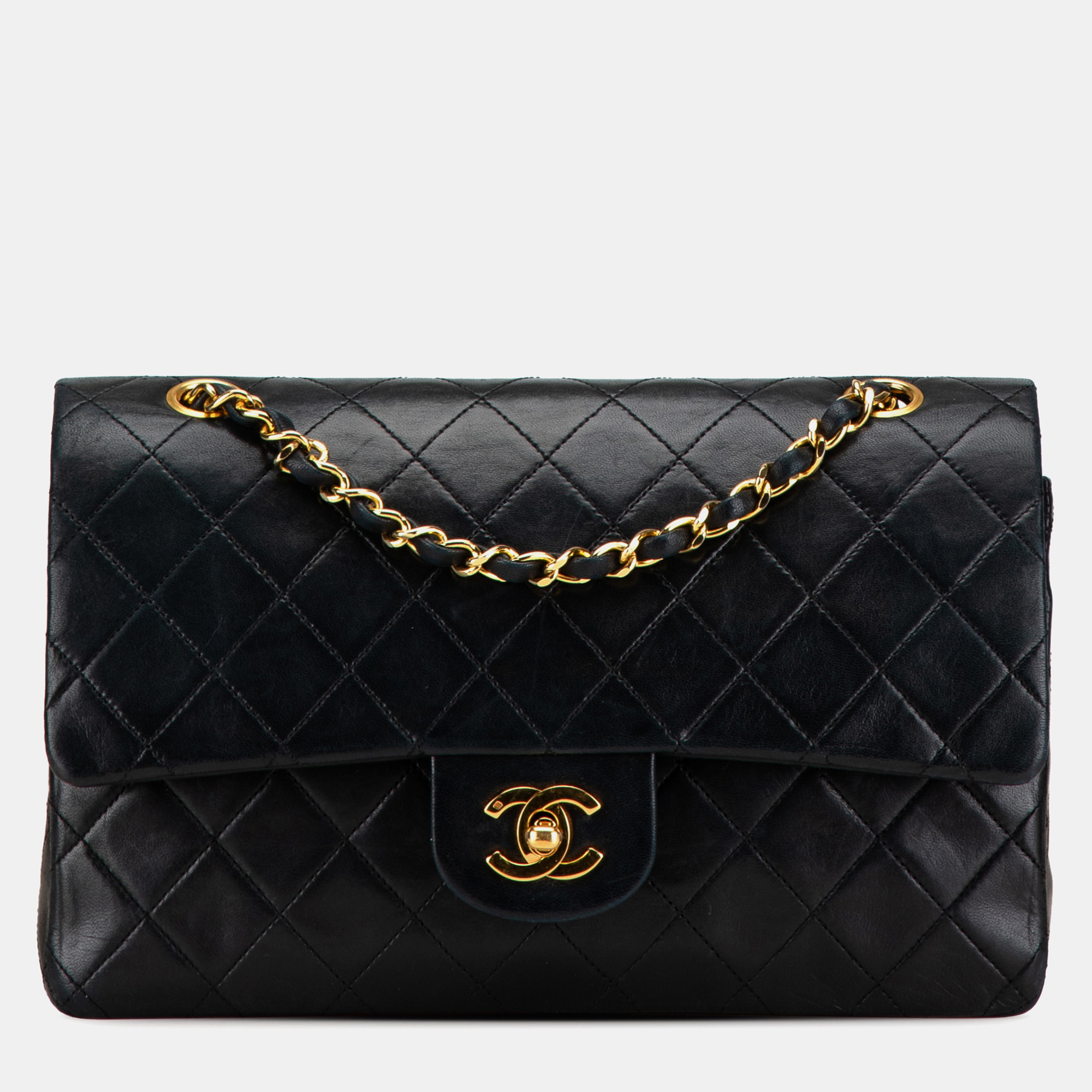 

Chanel Black Medium Classic Lambskin Double Flap Bag