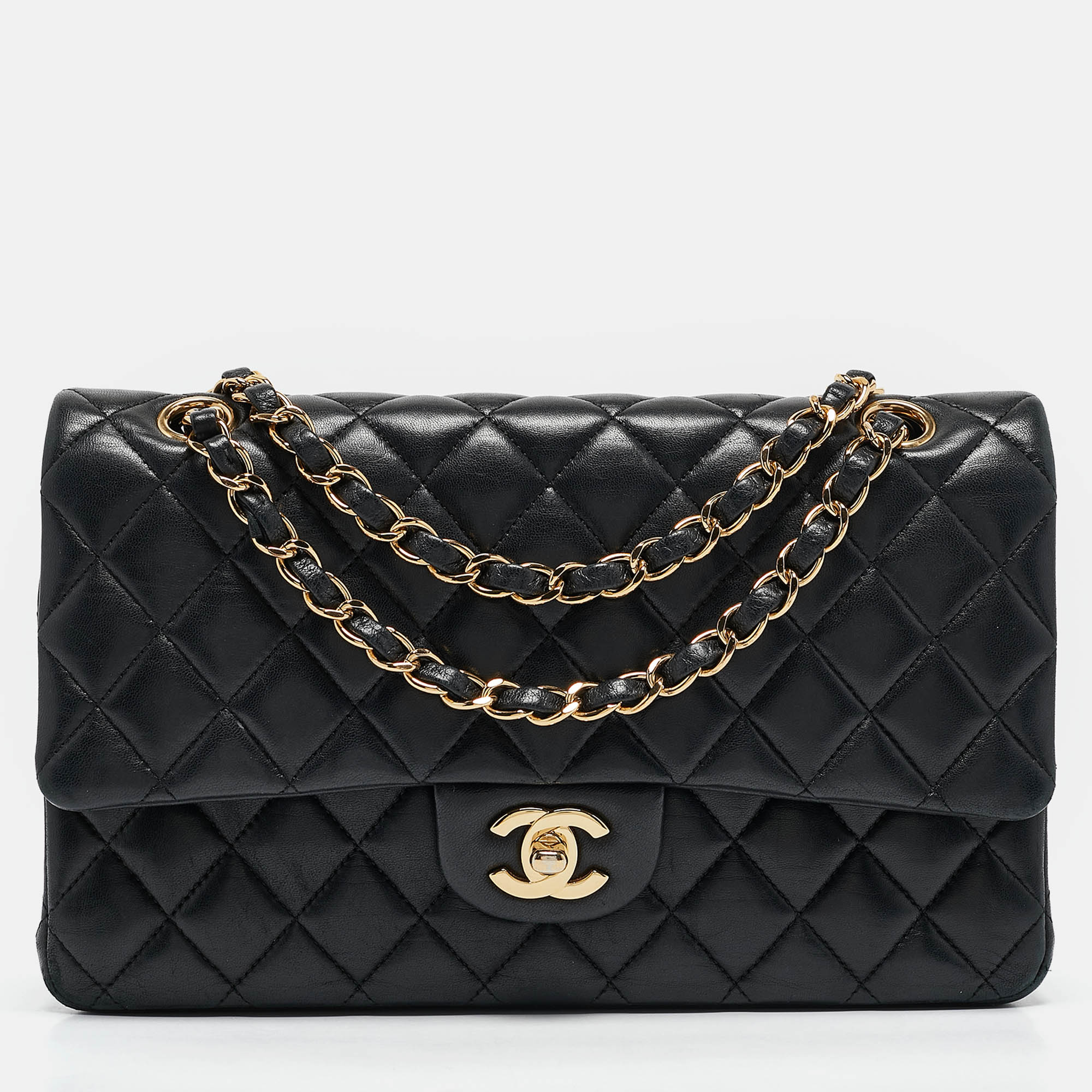 

Chanel Black Quilted Leather Medium Classic Double Flap Bag