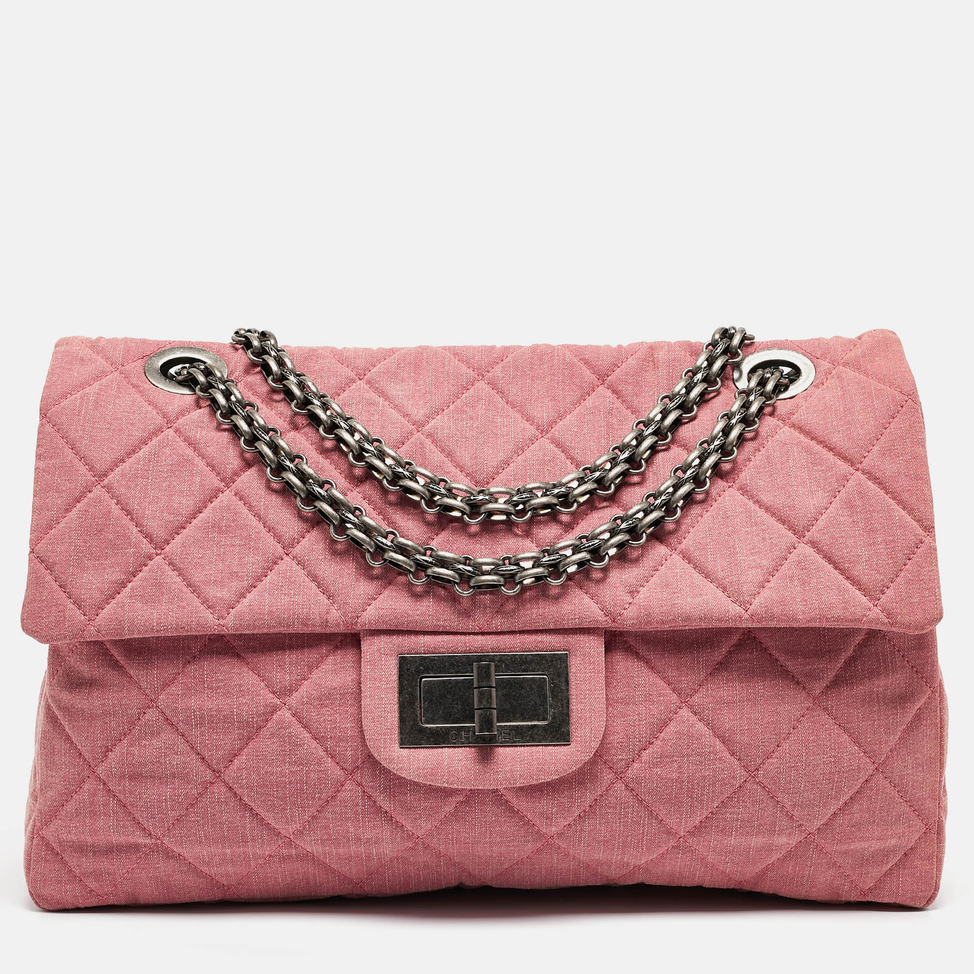 

Chanel Pink Quilted Denim  Reissue Flap Bag