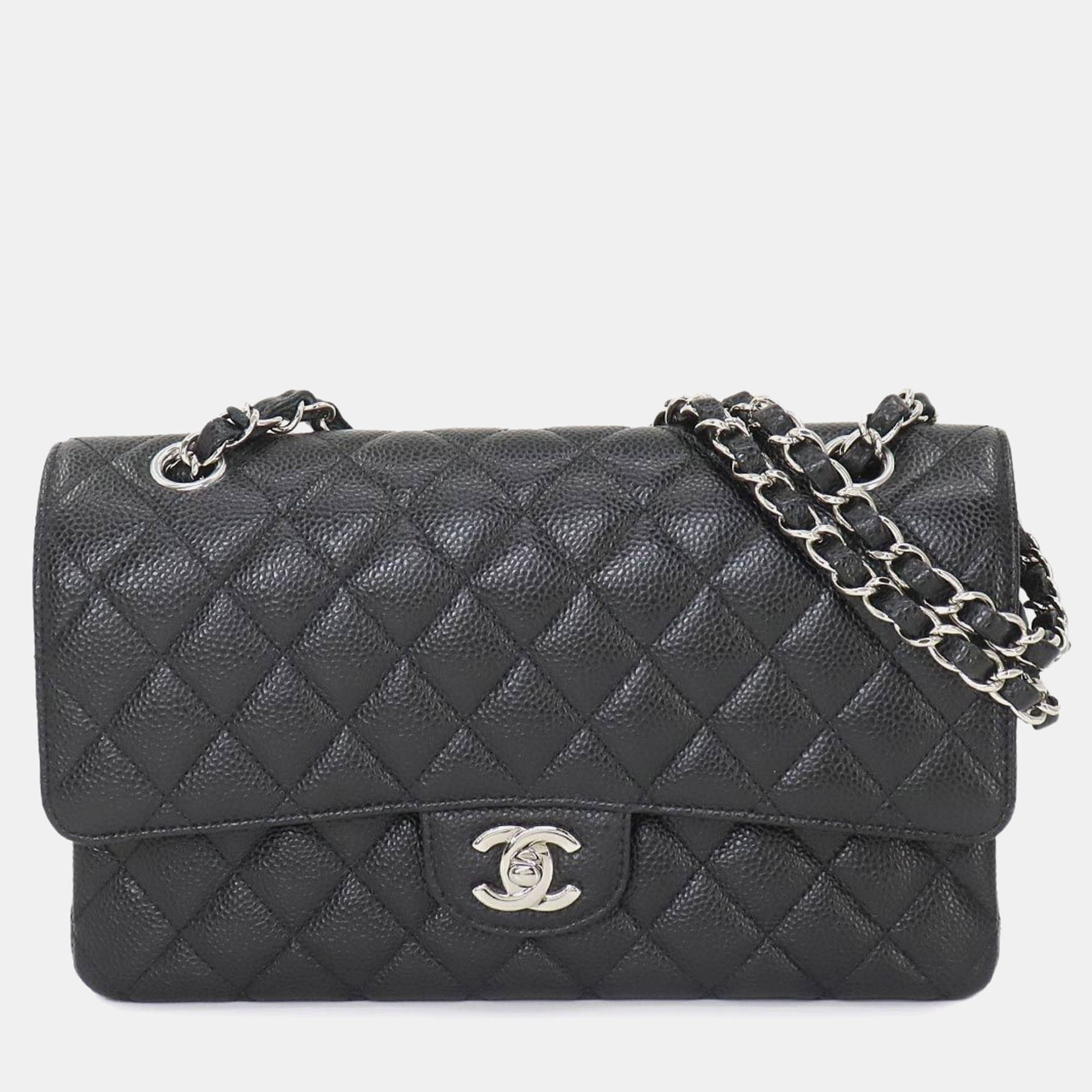 

Chanel Black Caviar Leather Classic Double Flap Bag