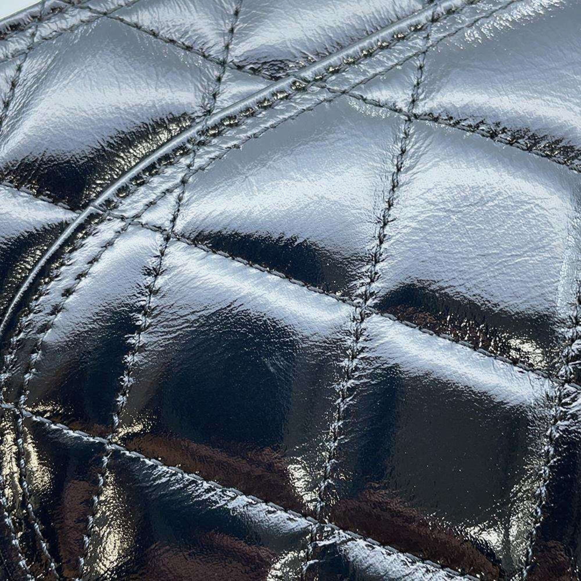 Chanel Black Shiny Calf Leather Chain Shoulder Bag 