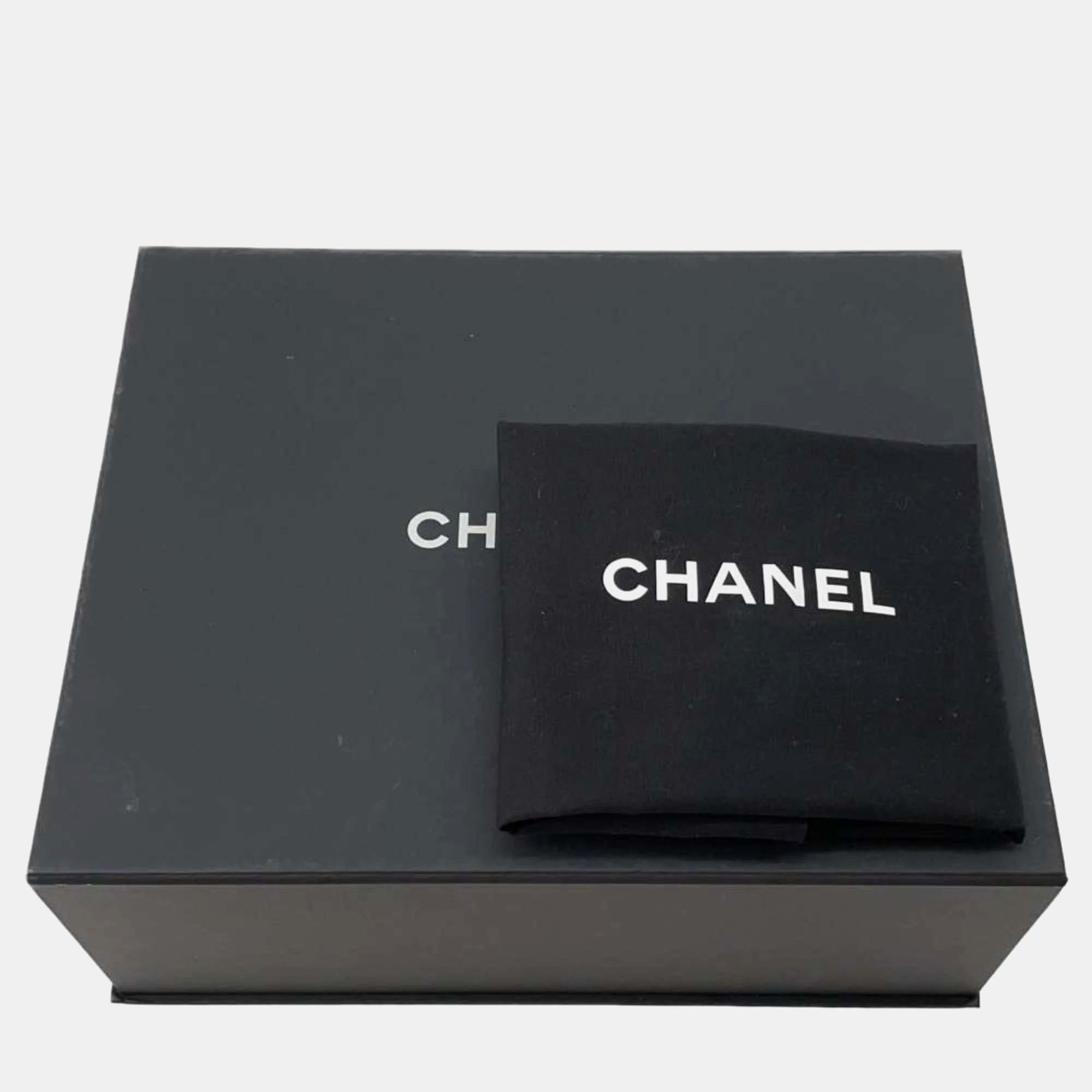 Chanel Black Shiny Calf Leather Chain Shoulder Bag 