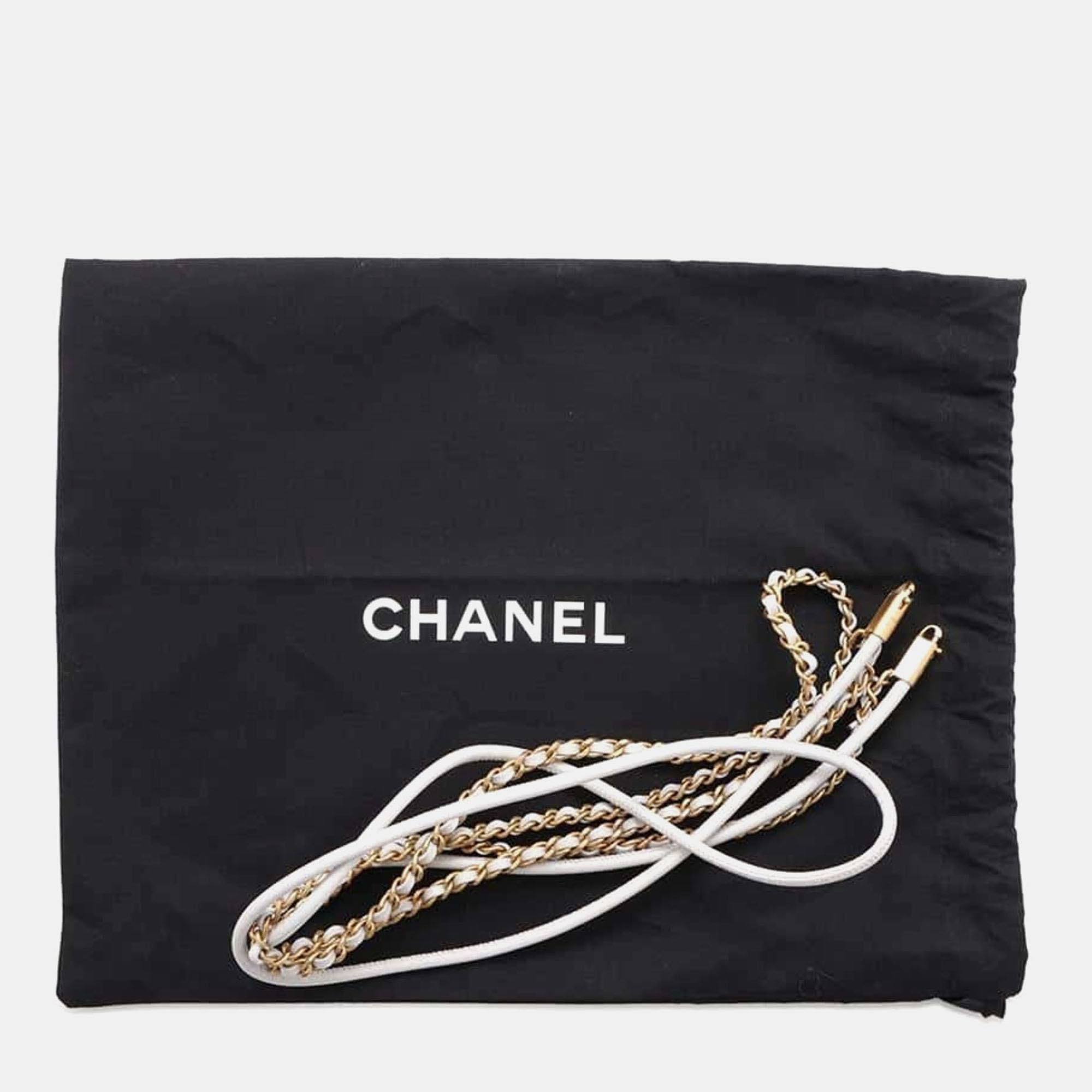 Chanel Grey Shiny Calf Leather 22 Handbag 