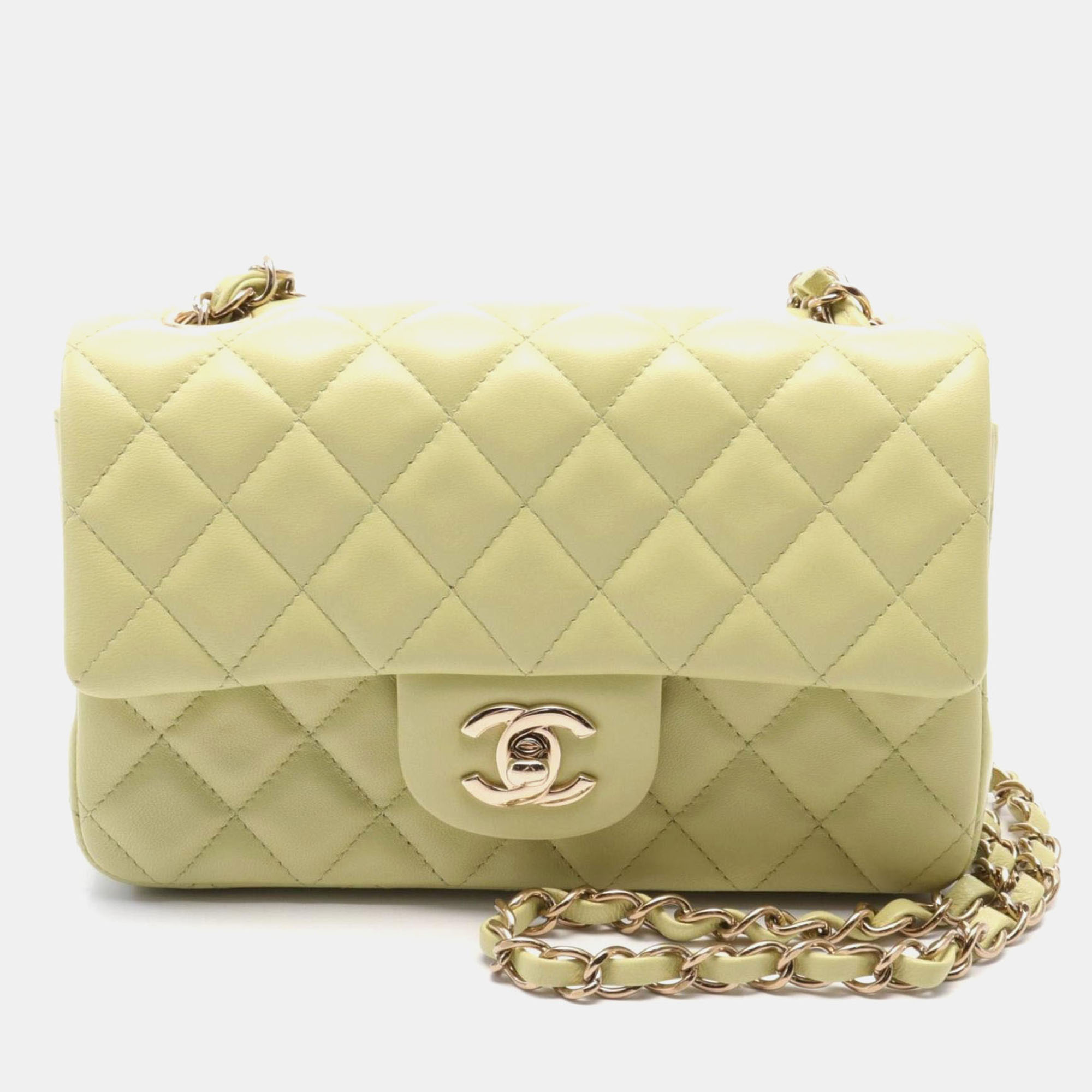 

Chanel Matelasse 20 Shoulder Bag Leather Yellow