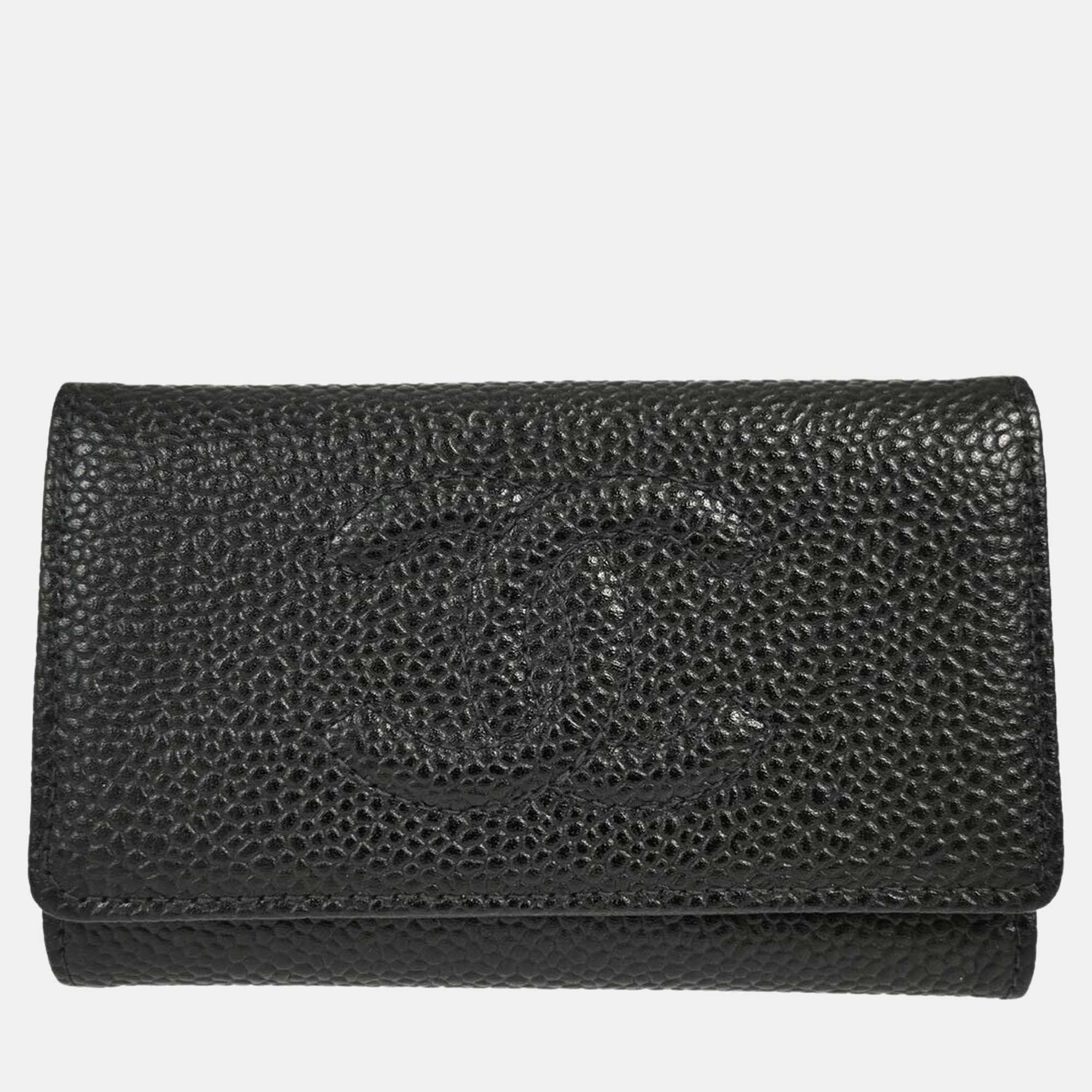 

Chanel Black Leather Six-Hook Key Case