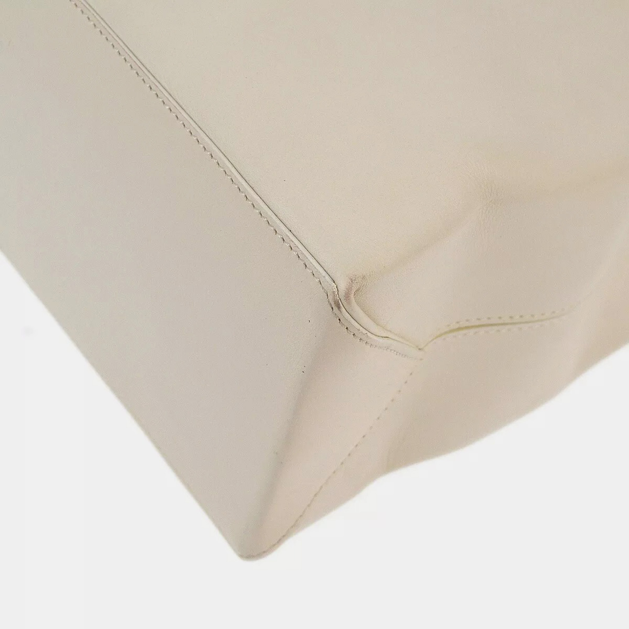 Chanel White Calfskin Essential Tote Bag 