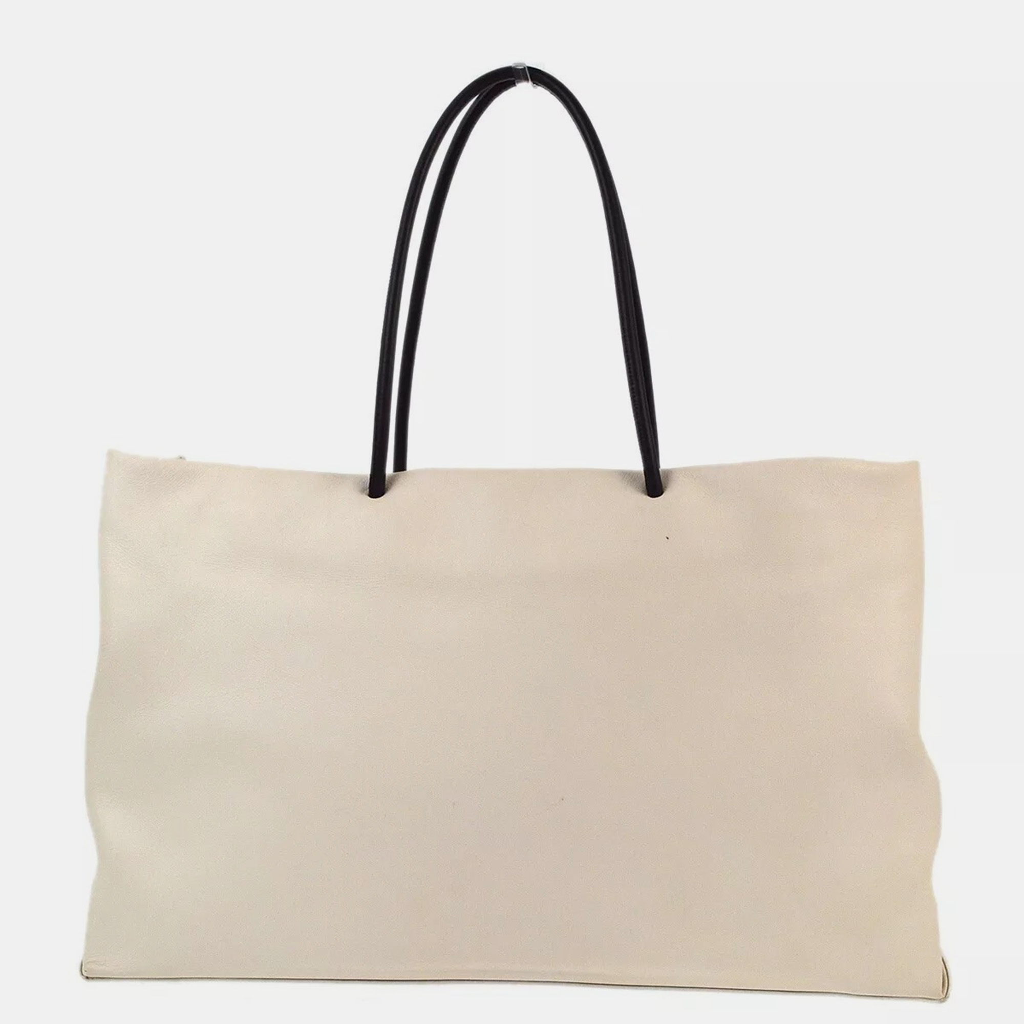 Chanel White Calfskin Essential Tote Bag 