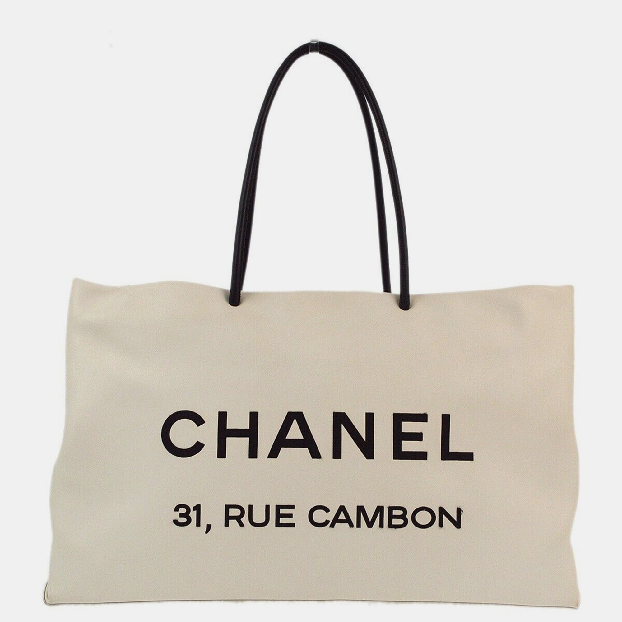 

Chanel White Calfskin Essential Tote Bag